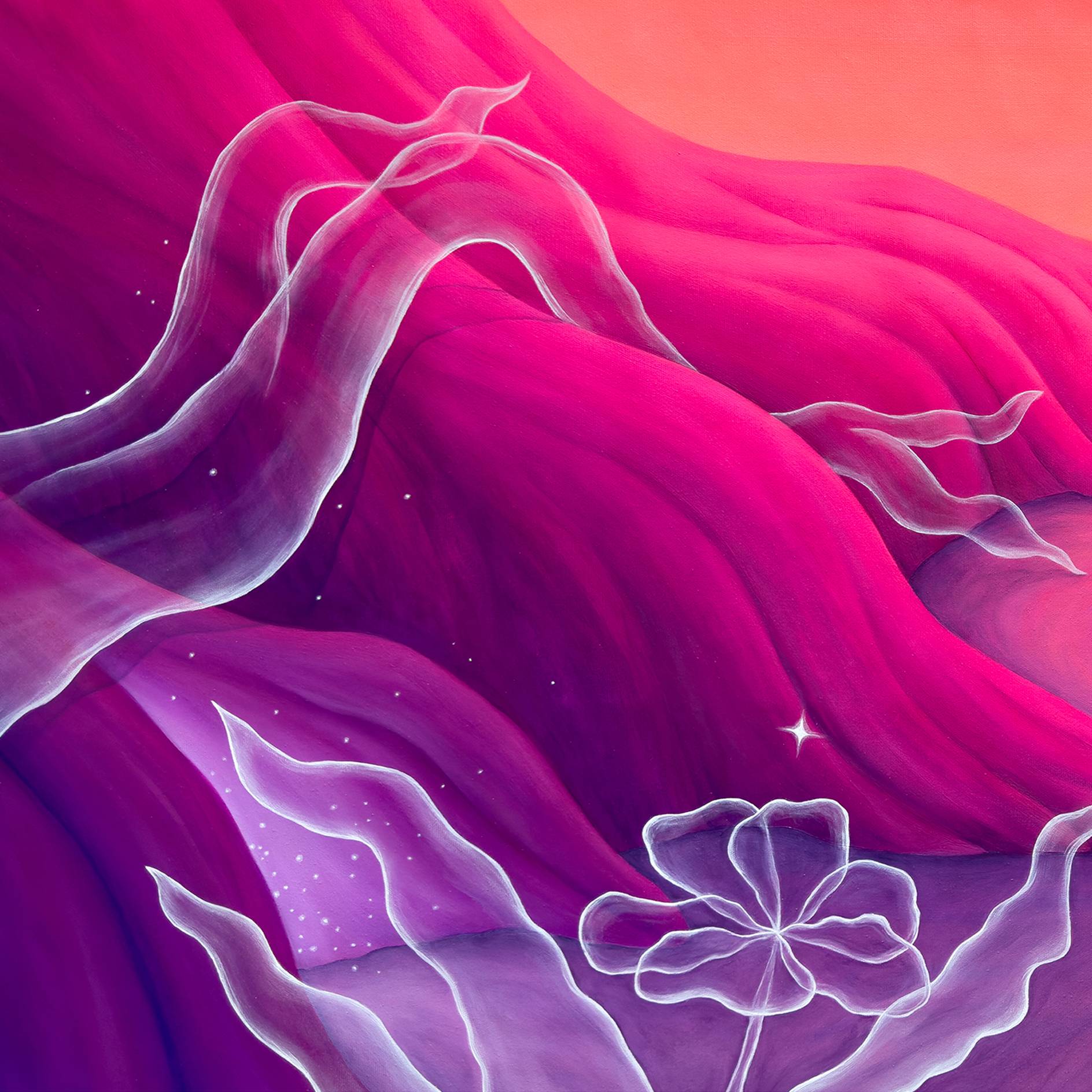 Golden hour Surrealistic Painting Ket White - Subjektiv.art