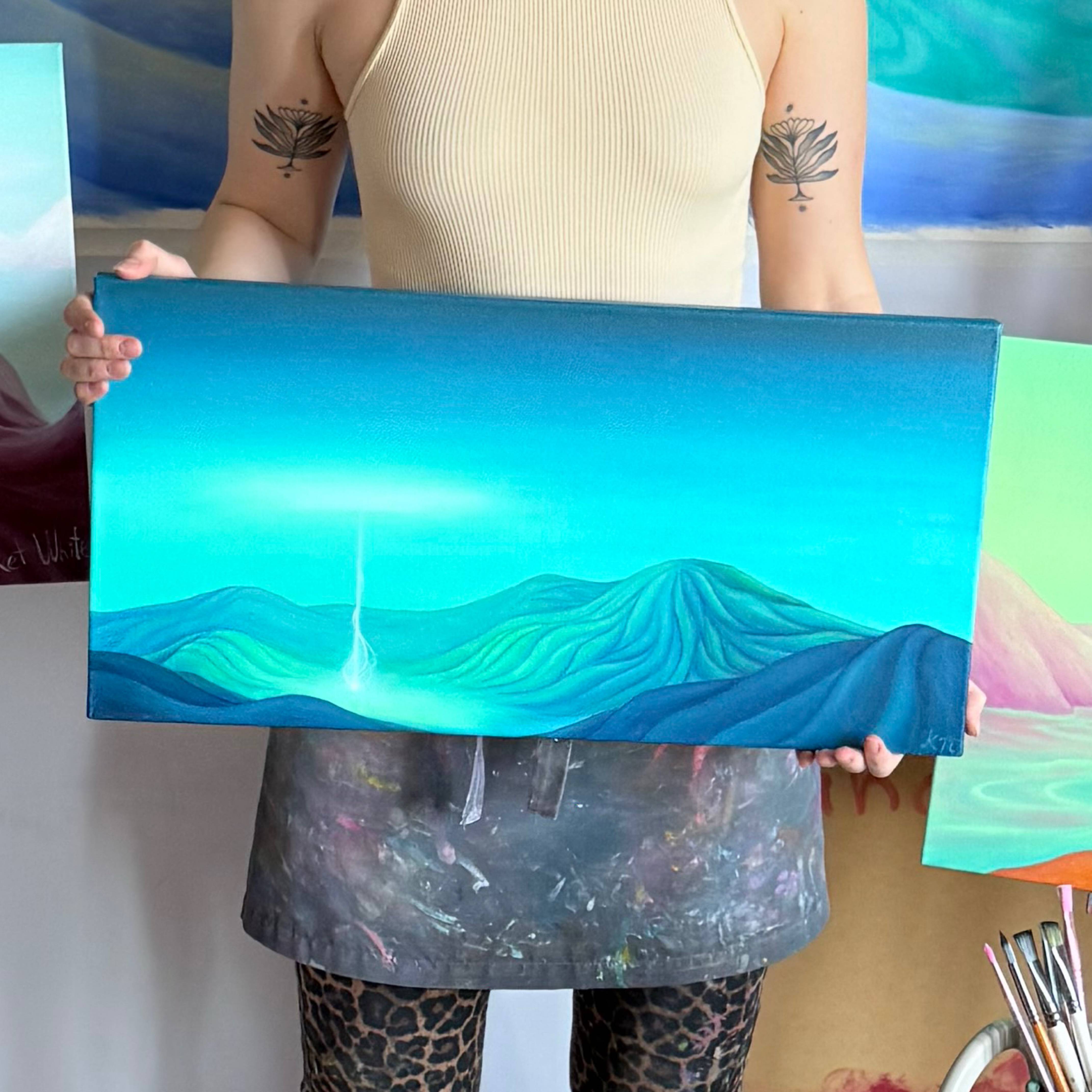 Arrival Surrealistic Painting Ket White - Subjektiv.art