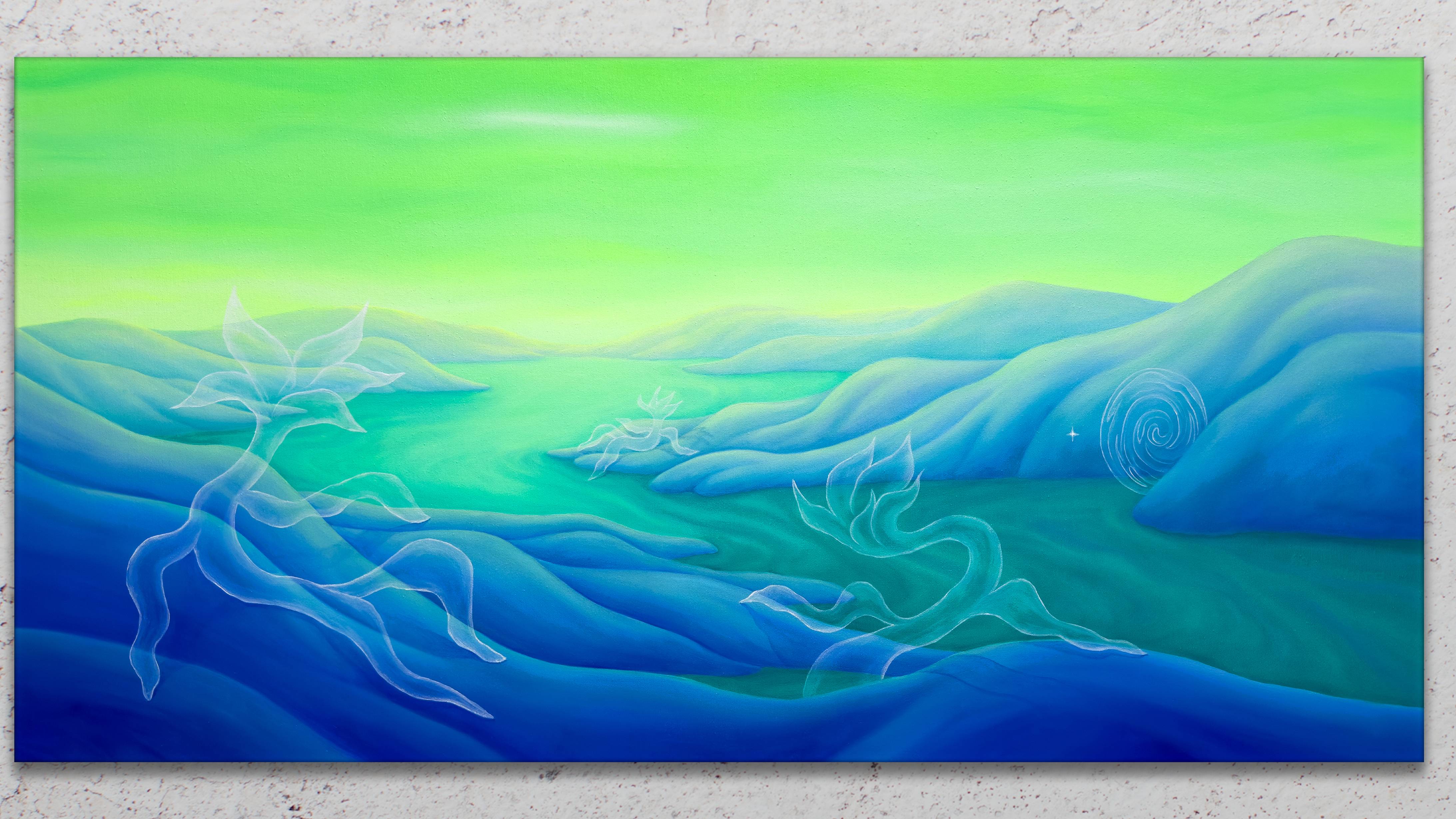 It's dawning Surrealistic Painting Ket White - Subjektiv.art