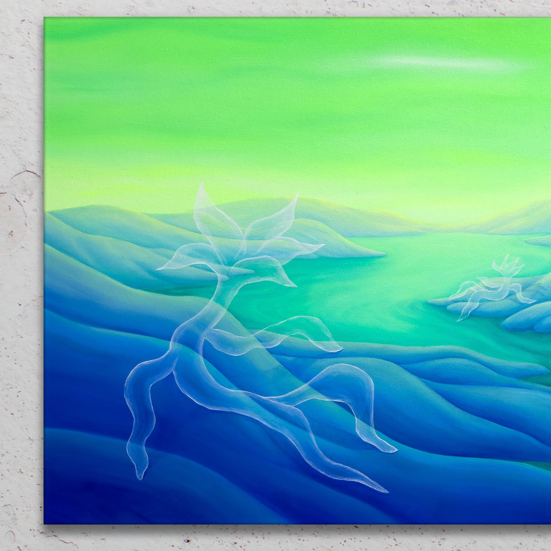 It's dawning Surrealistic Painting Ket White - Subjektiv.art