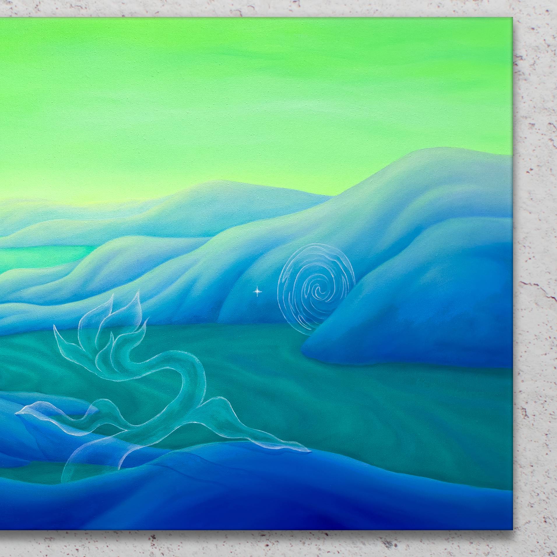 It's dawning Surrealistic Painting Ket White - Subjektiv.art