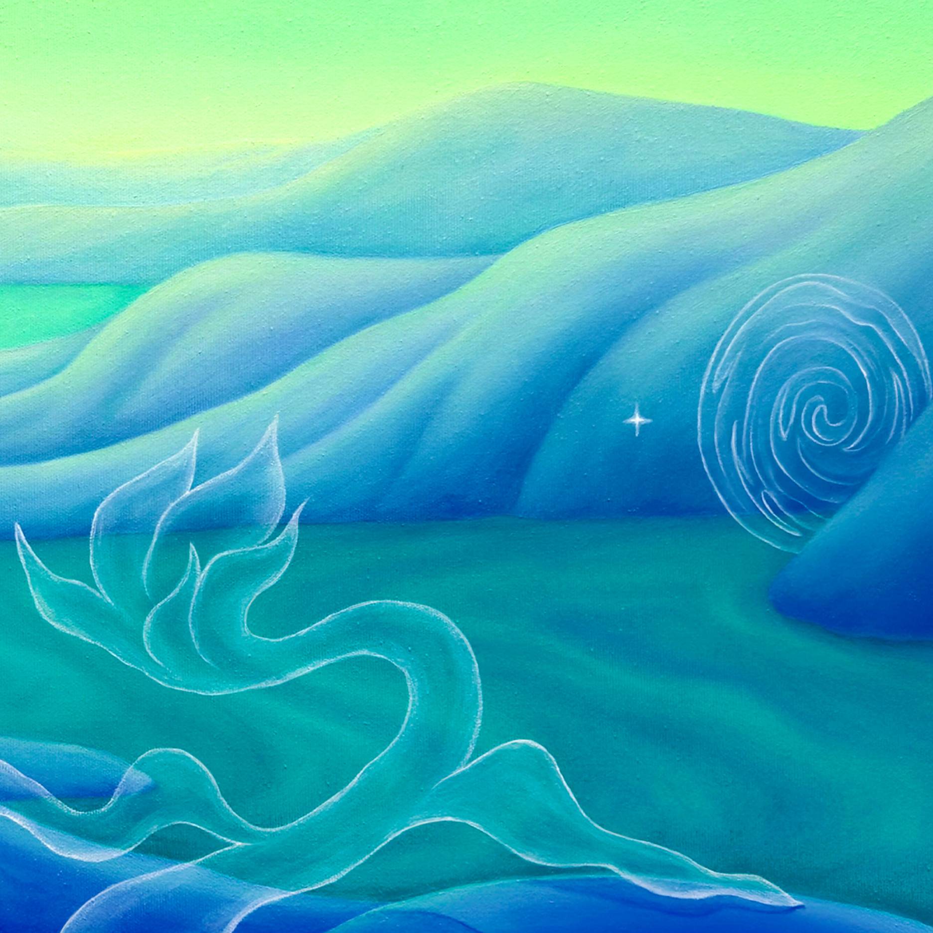 It's dawning Surrealistic Painting Ket White - Subjektiv.art