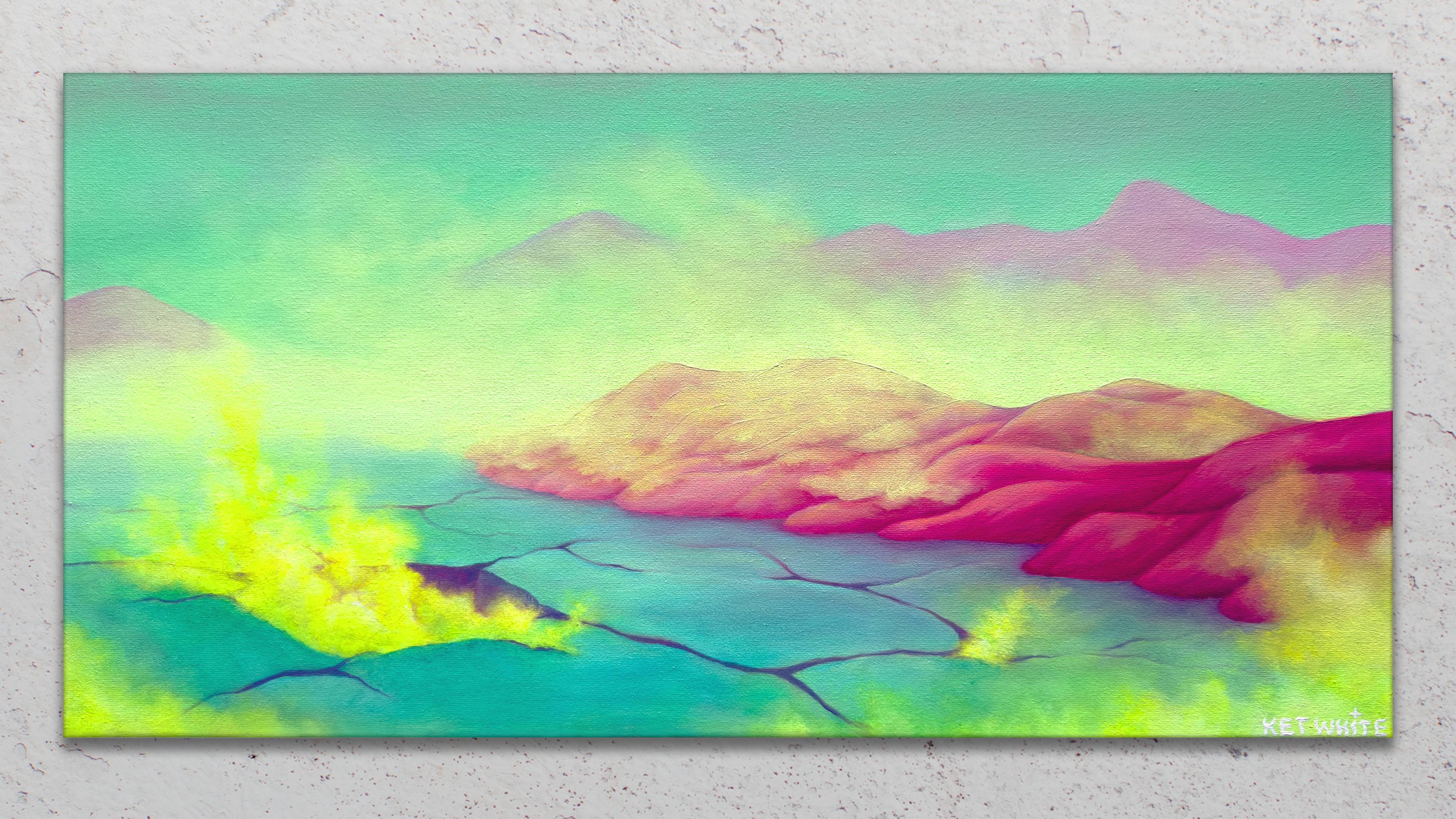 Toxic atmosphere Surrealistic Painting Ket White - Subjektiv.art