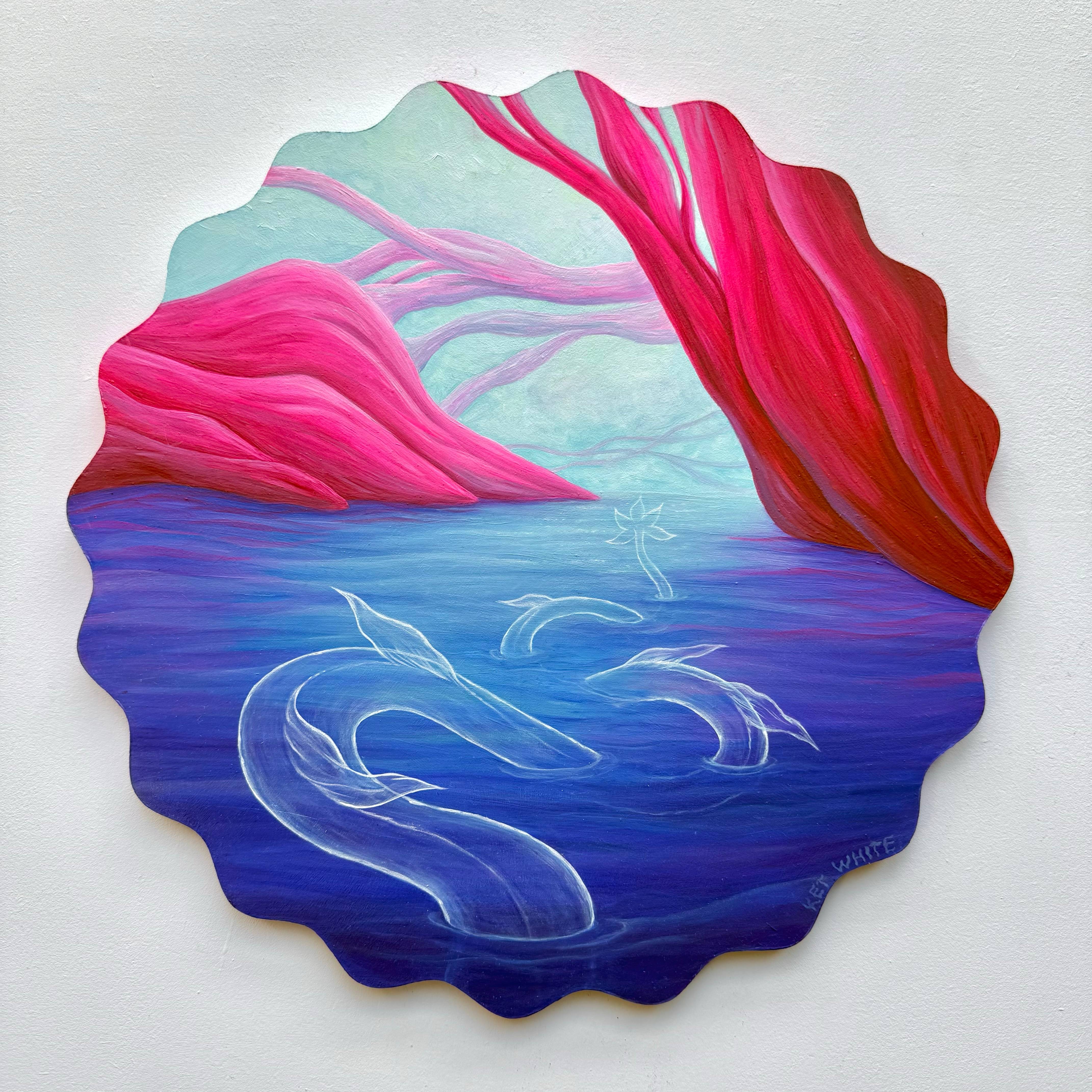 I'm solo traveler, bye Surrealistic Painting Ket White - Subjektiv.art