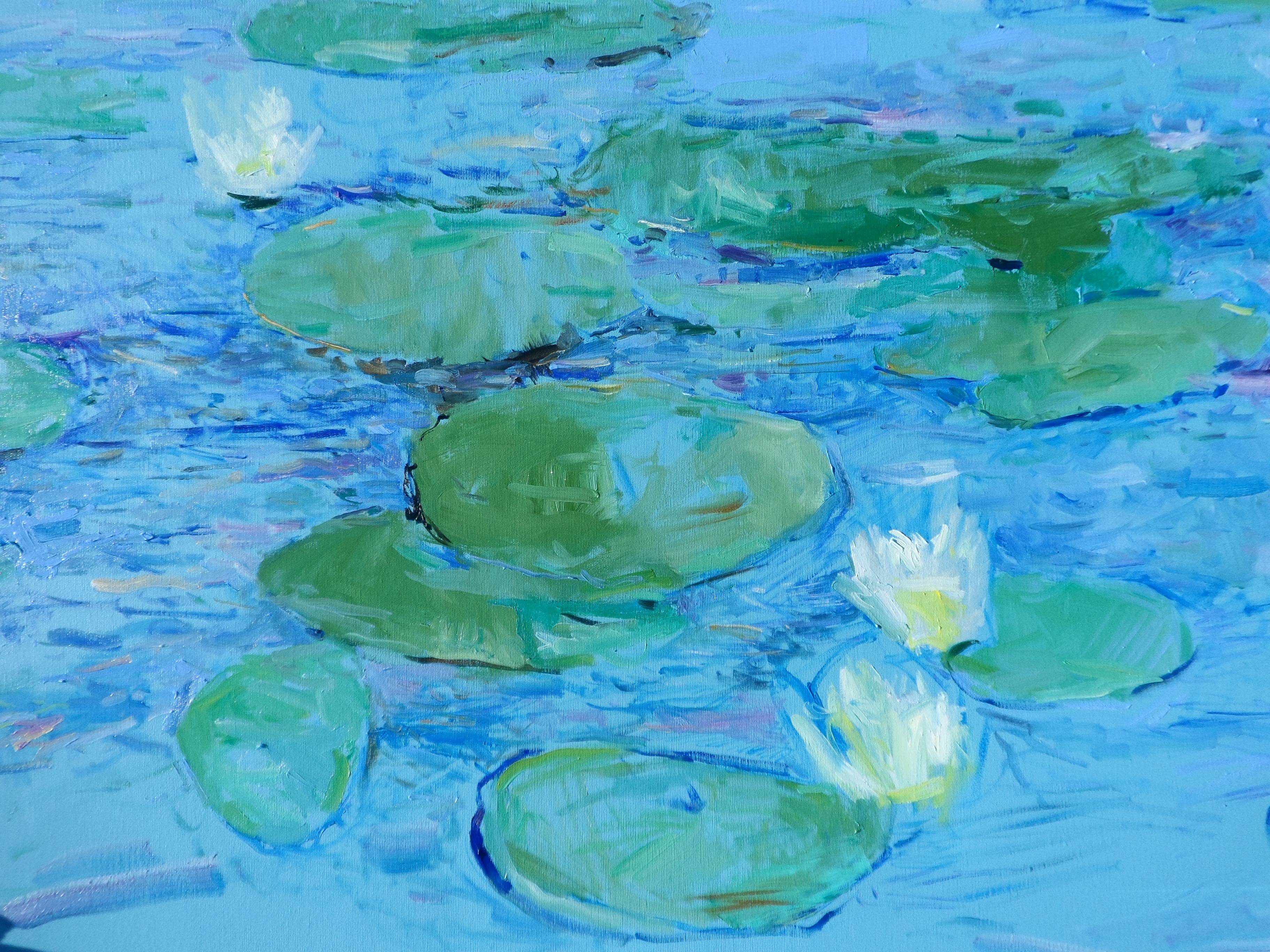 " Water lily" Impressionistic Painting Yehor Dulin - Subjektiv.art