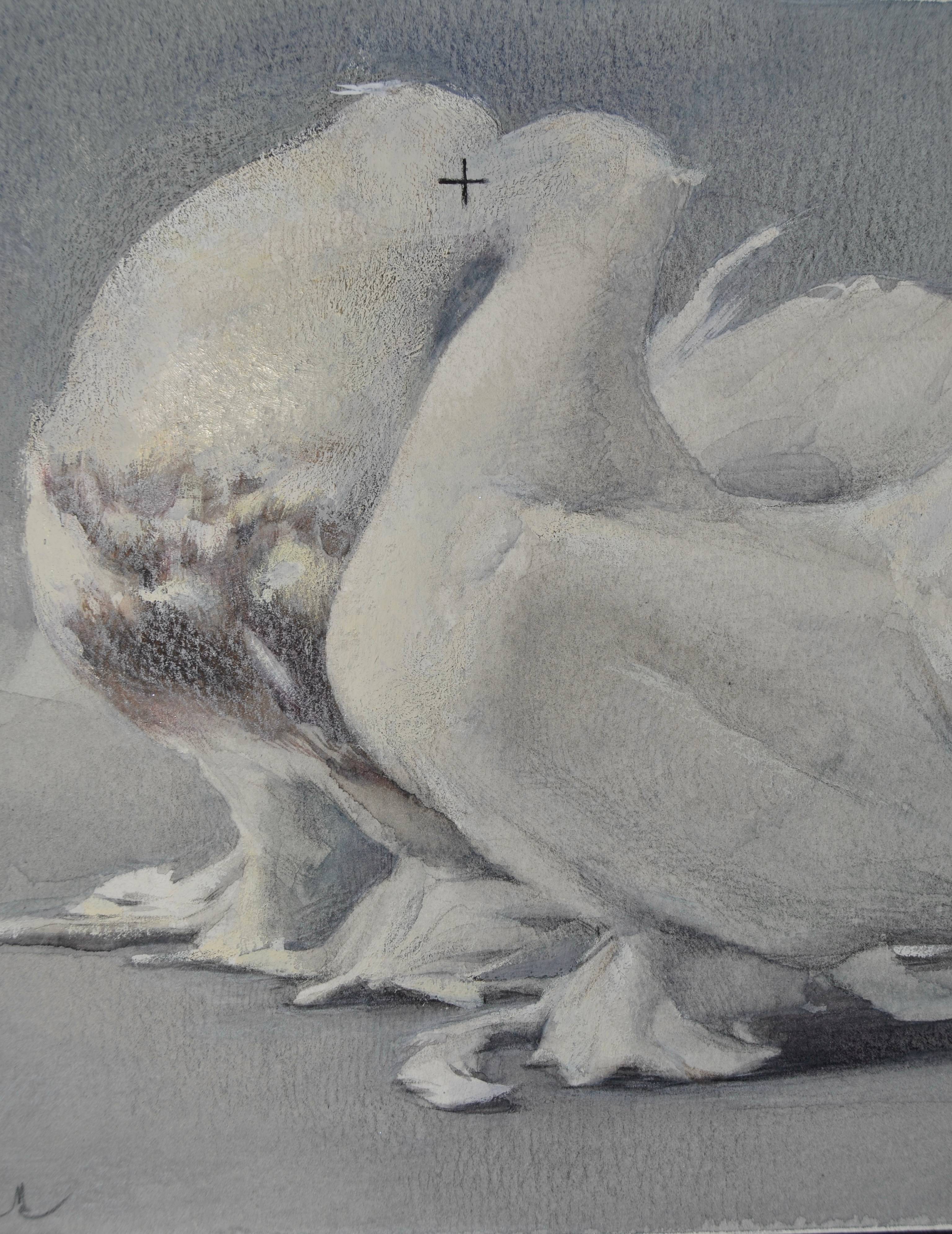 "Happiness Without Silence", 2025 Surrealistic Painting Yuliia Holub - Subjektiv.art