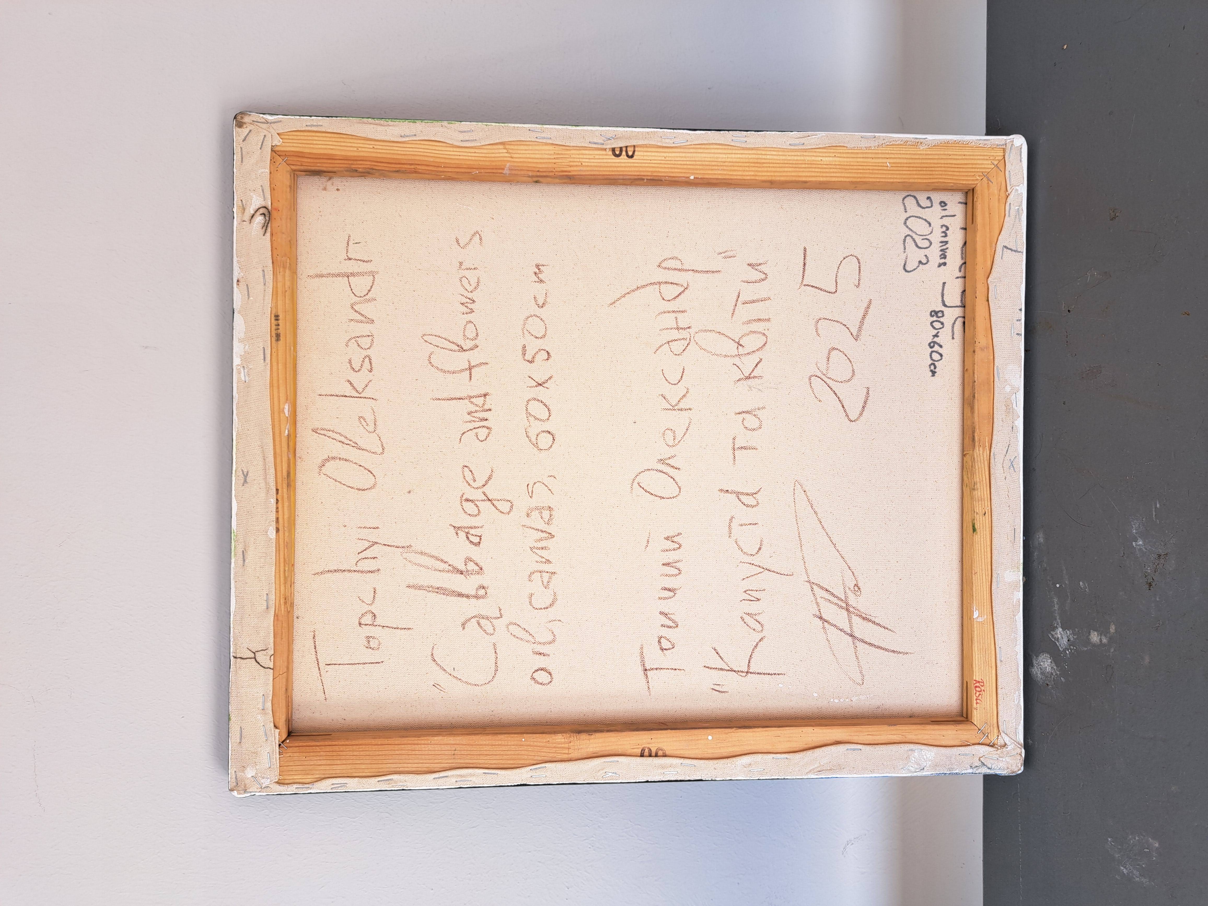 Cabbage and flowers Expressive and gestural Painting Oleksandr Topchyi - Subjektiv.art