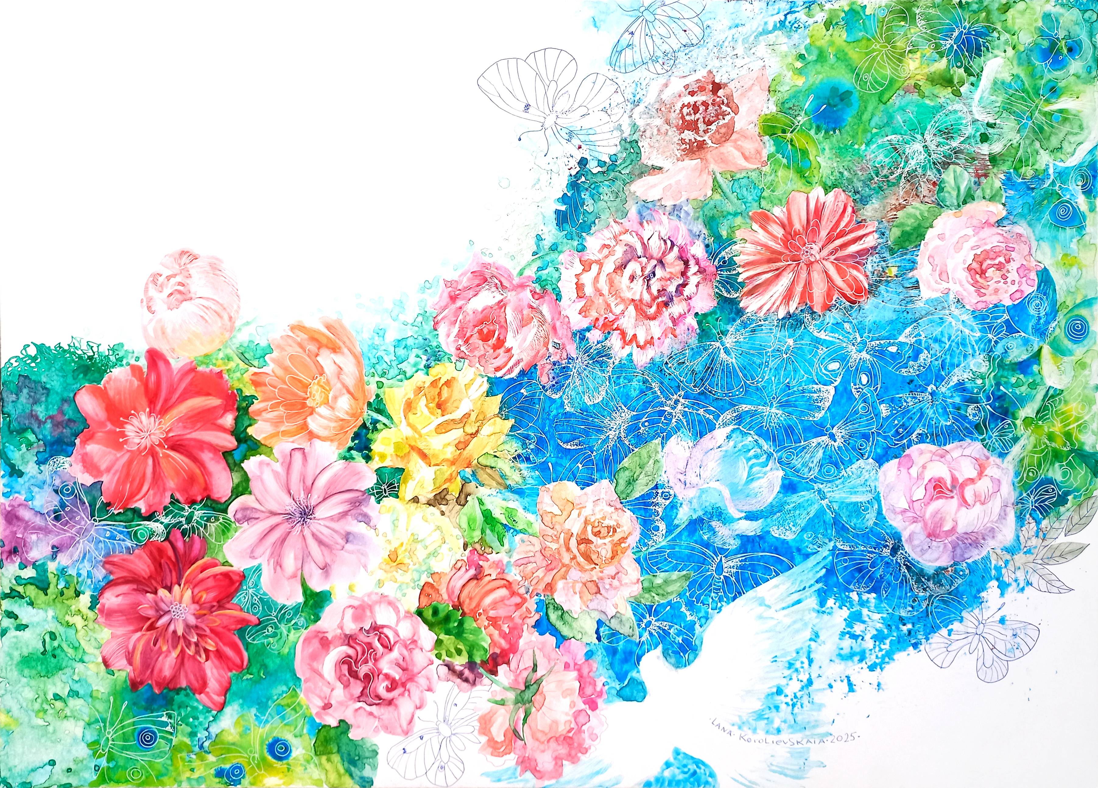 Escape to harmony and peace Fine Art Drawing Lana Korolievskaia - Subjektiv.art