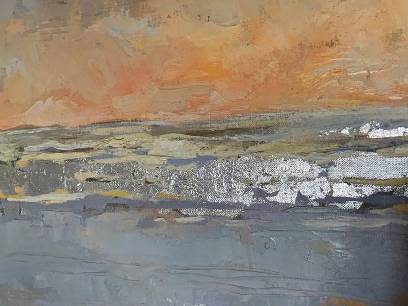 Sailboat Expressive and gestural Painting Julia Chemerys - Subjektiv.art