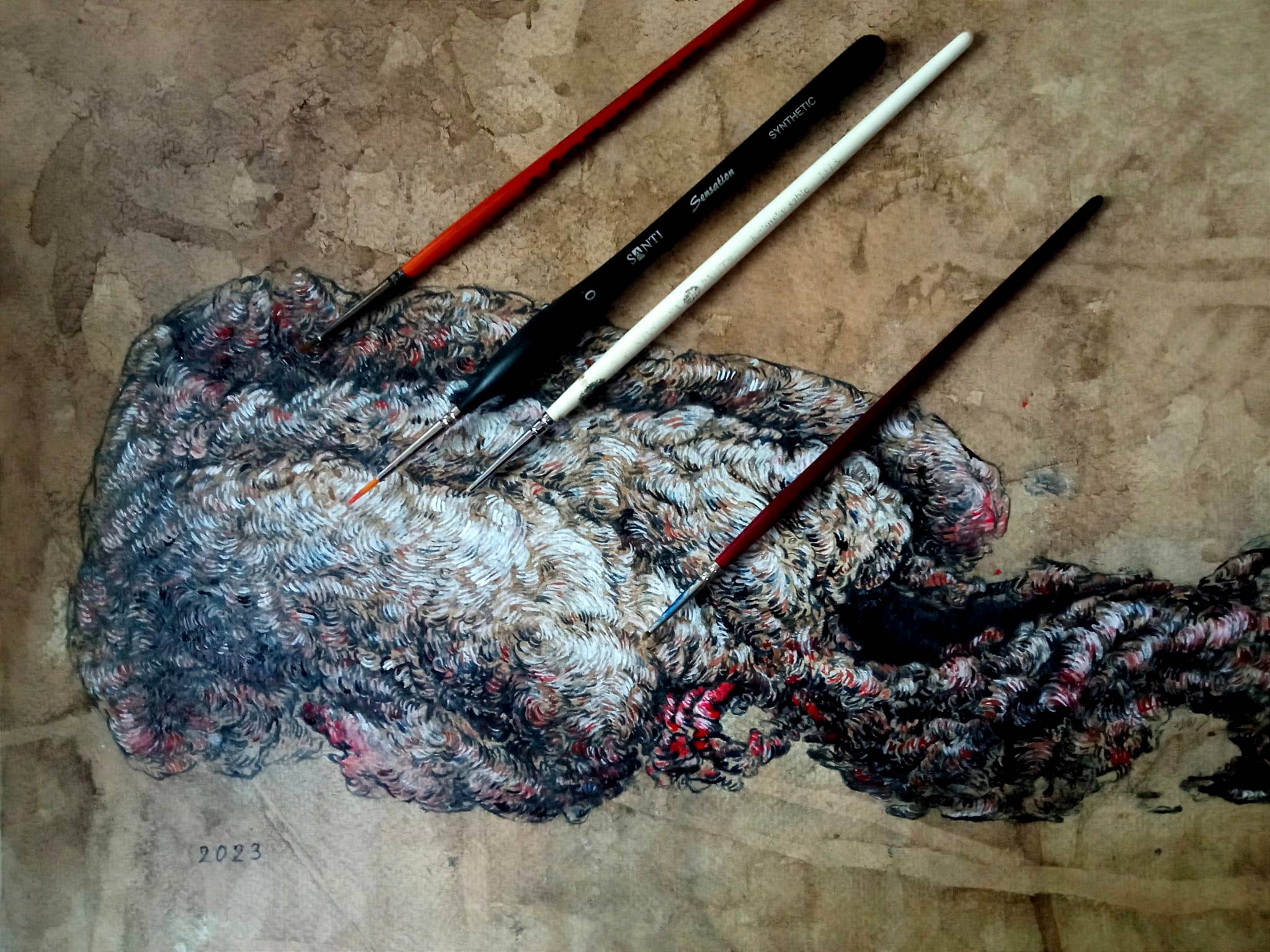 She Surrealistic Painting Alexandara AXANDARA - Subjektiv.art