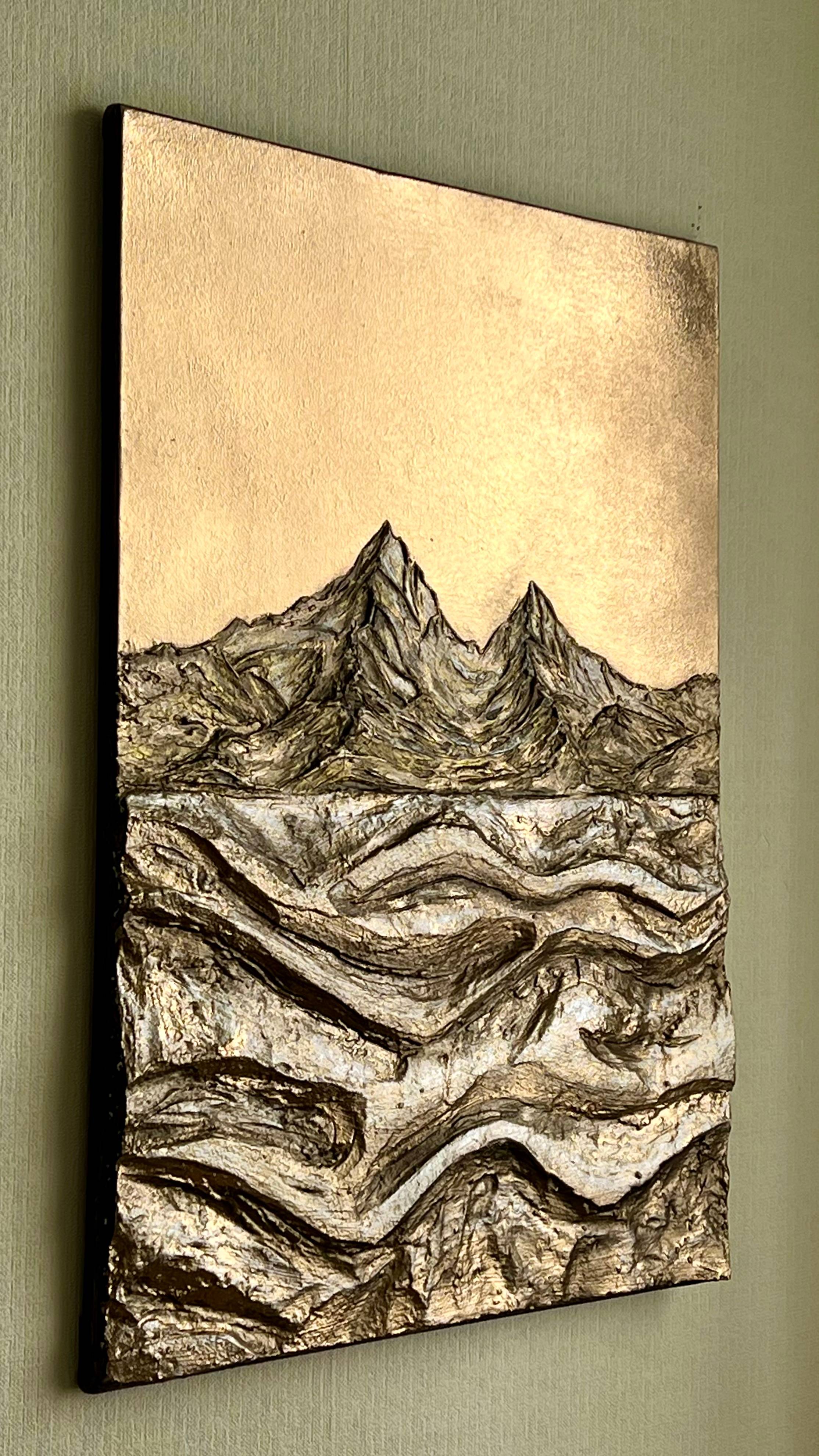 "Golden Horizons" Fine Art Mixed media Yuliia Kiselova - Subjektiv.art