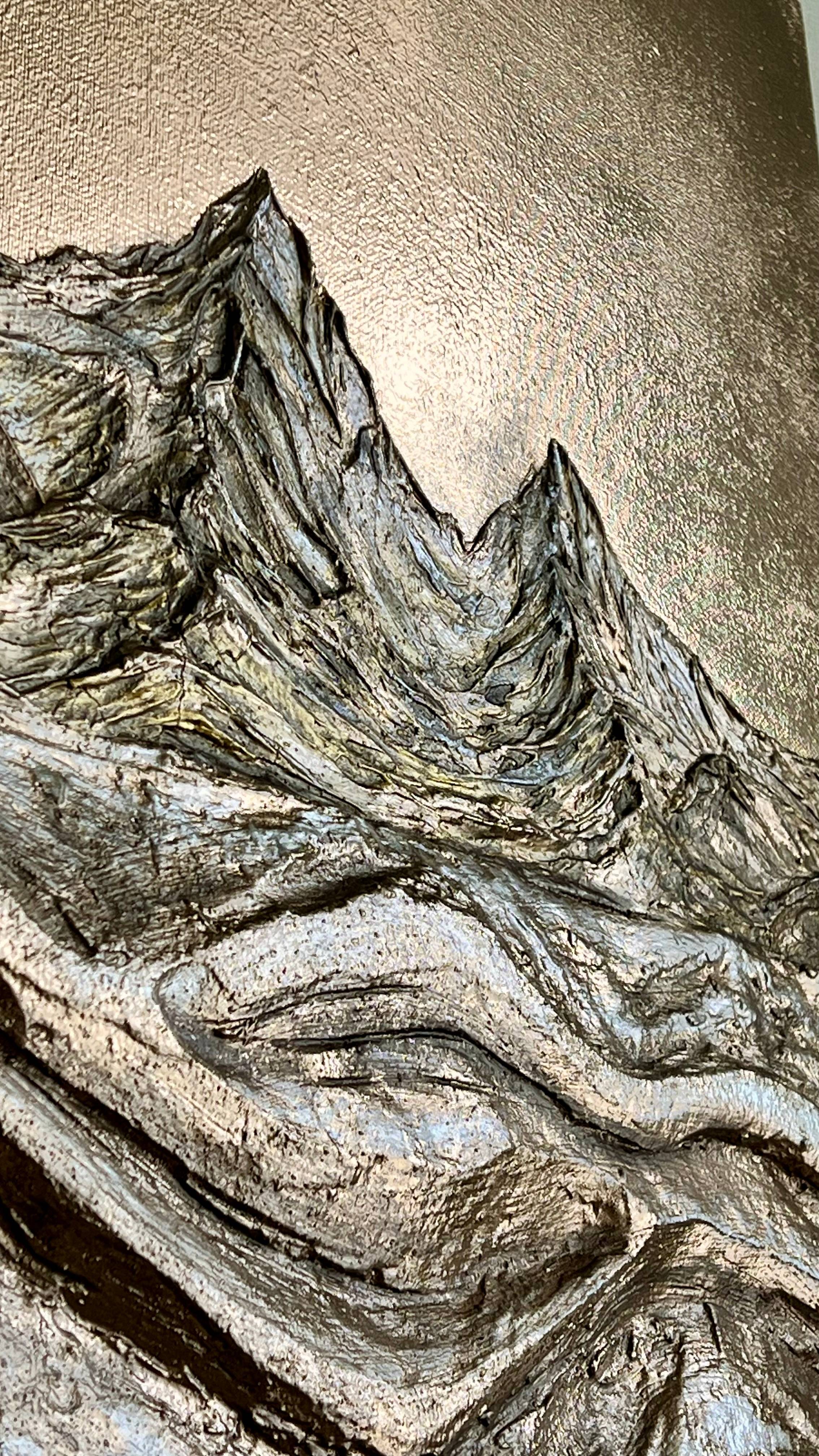 "Golden Horizons" Fine Art Mixed media Yuliia Kiselova - Subjektiv.art