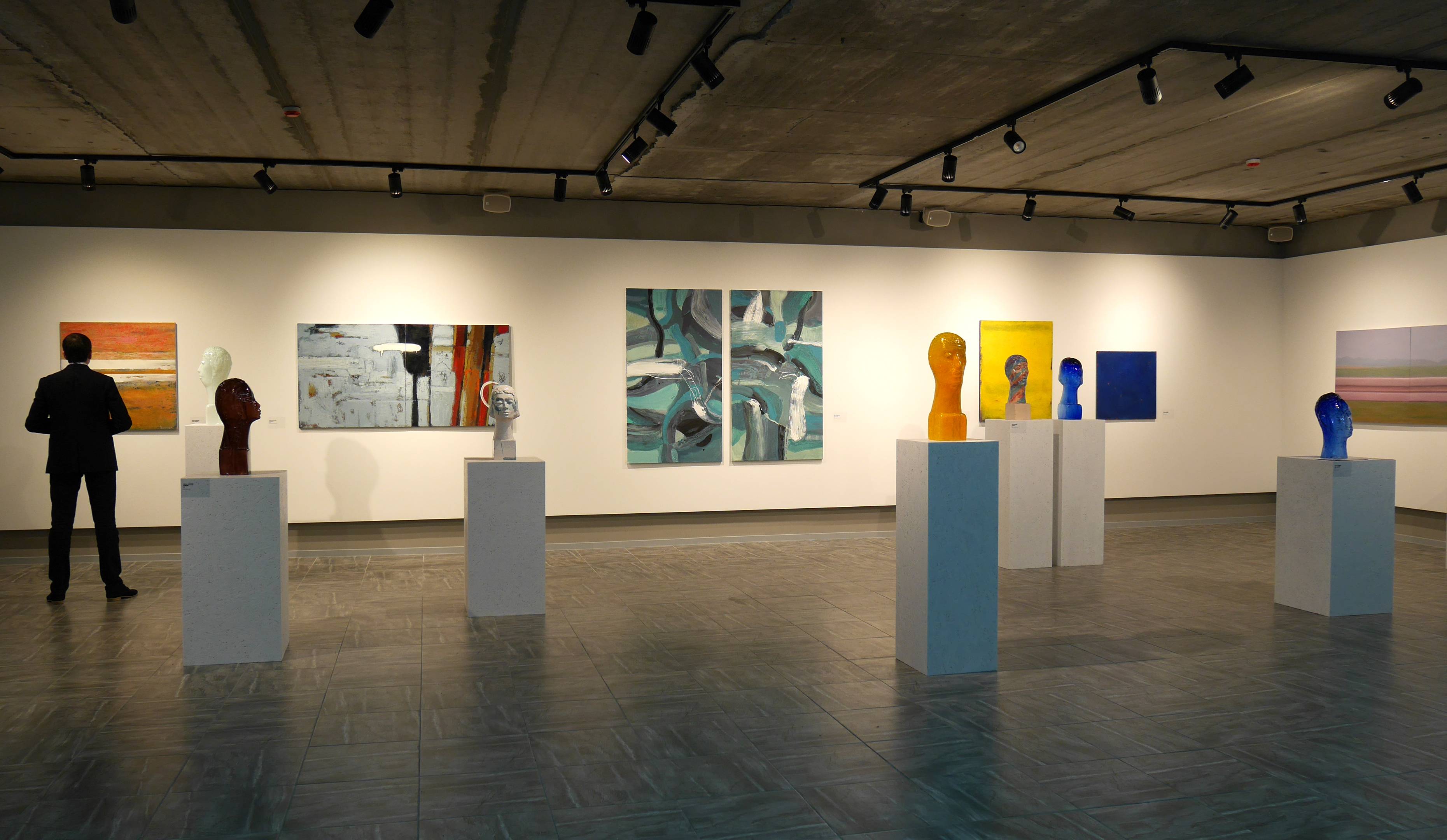 Teal 1 Abstract Painting Alena Kuznetsova - Subjektiv.art