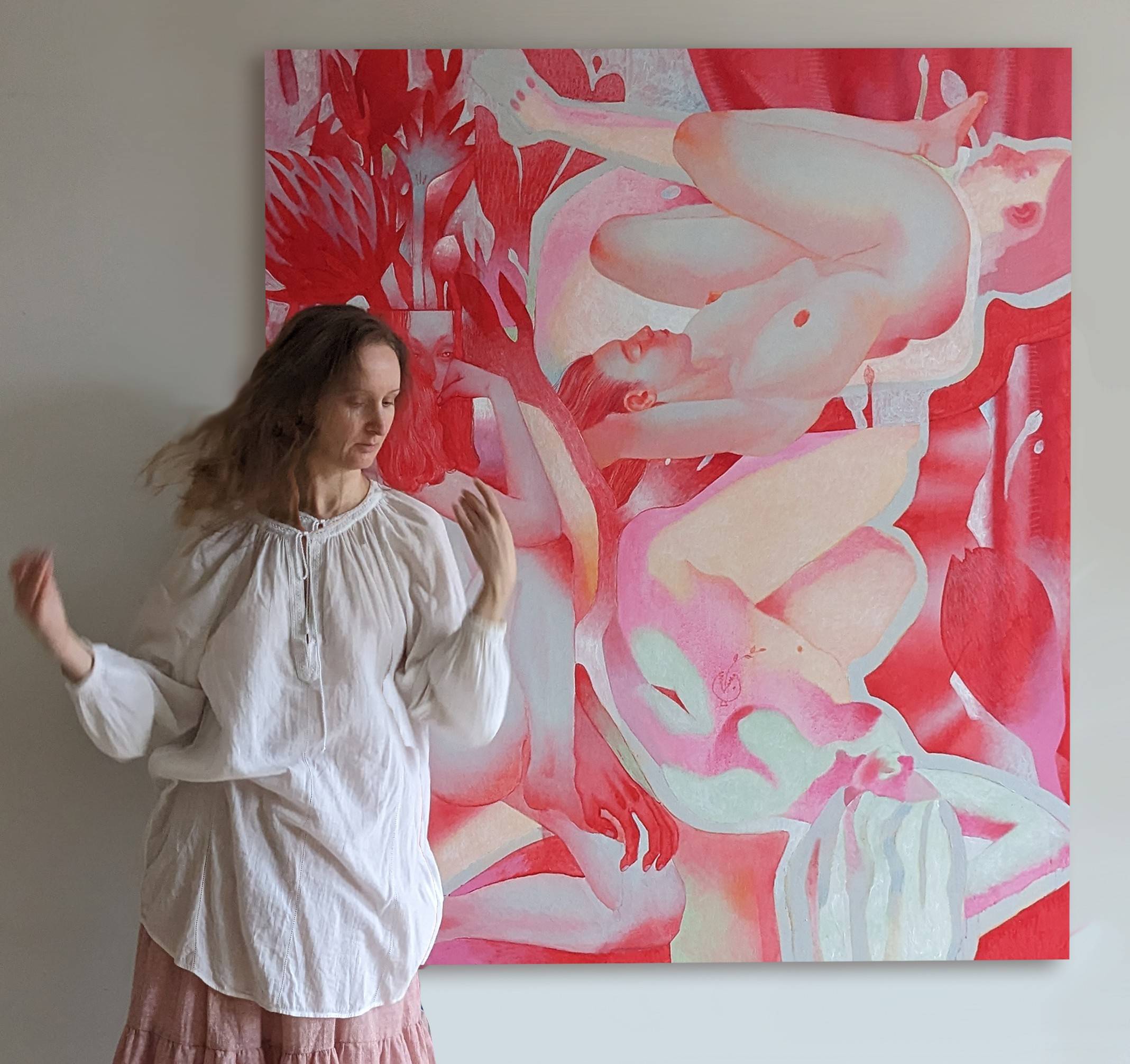 Red Fine Art Painting Alina  Anokhina  - Subjektiv.art