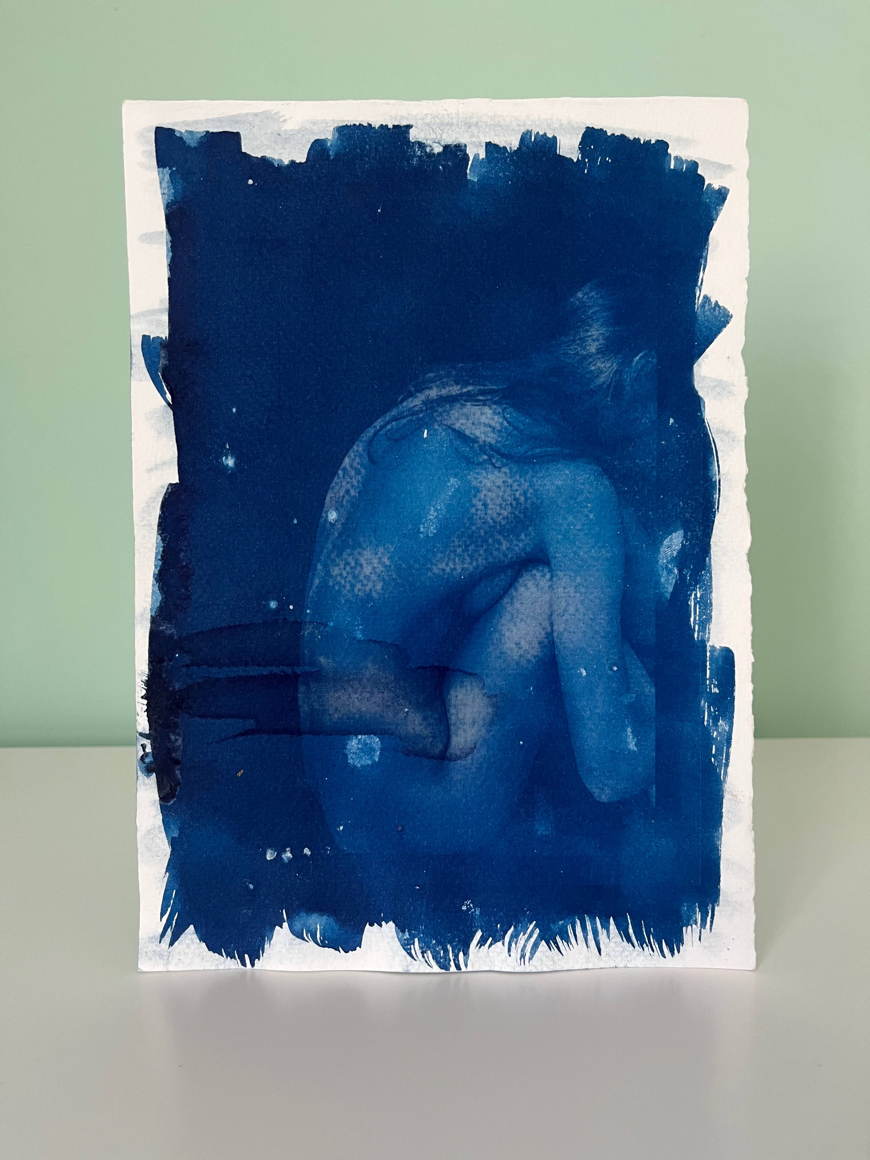 Sleep in the depths of the ocean. Diving in every night. Impressionistic Engraving Bohdana Tkach - Subjektiv.art