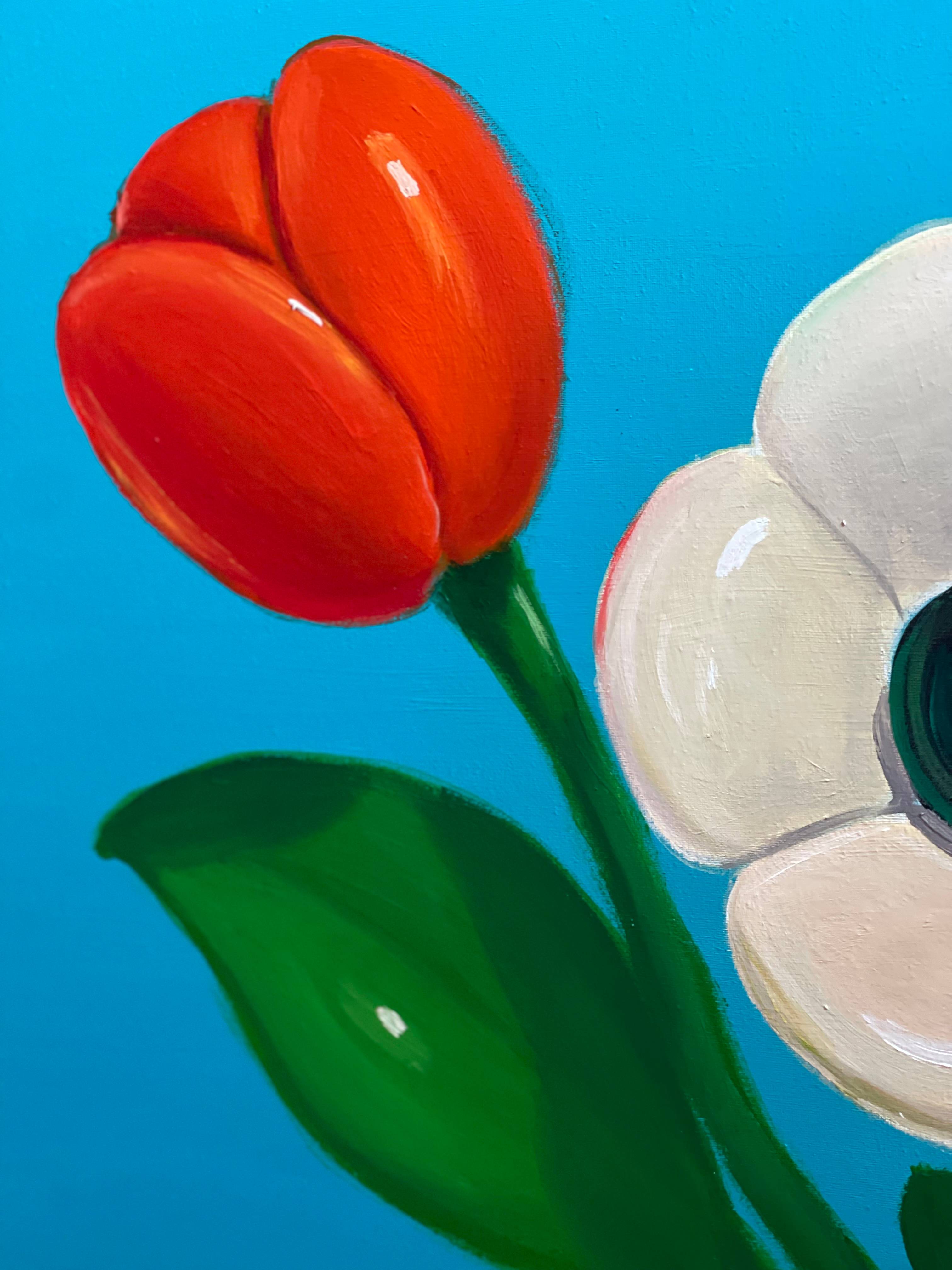 Independent flowers  Photorealistic Painting Anna Kryvych - Subjektiv.art