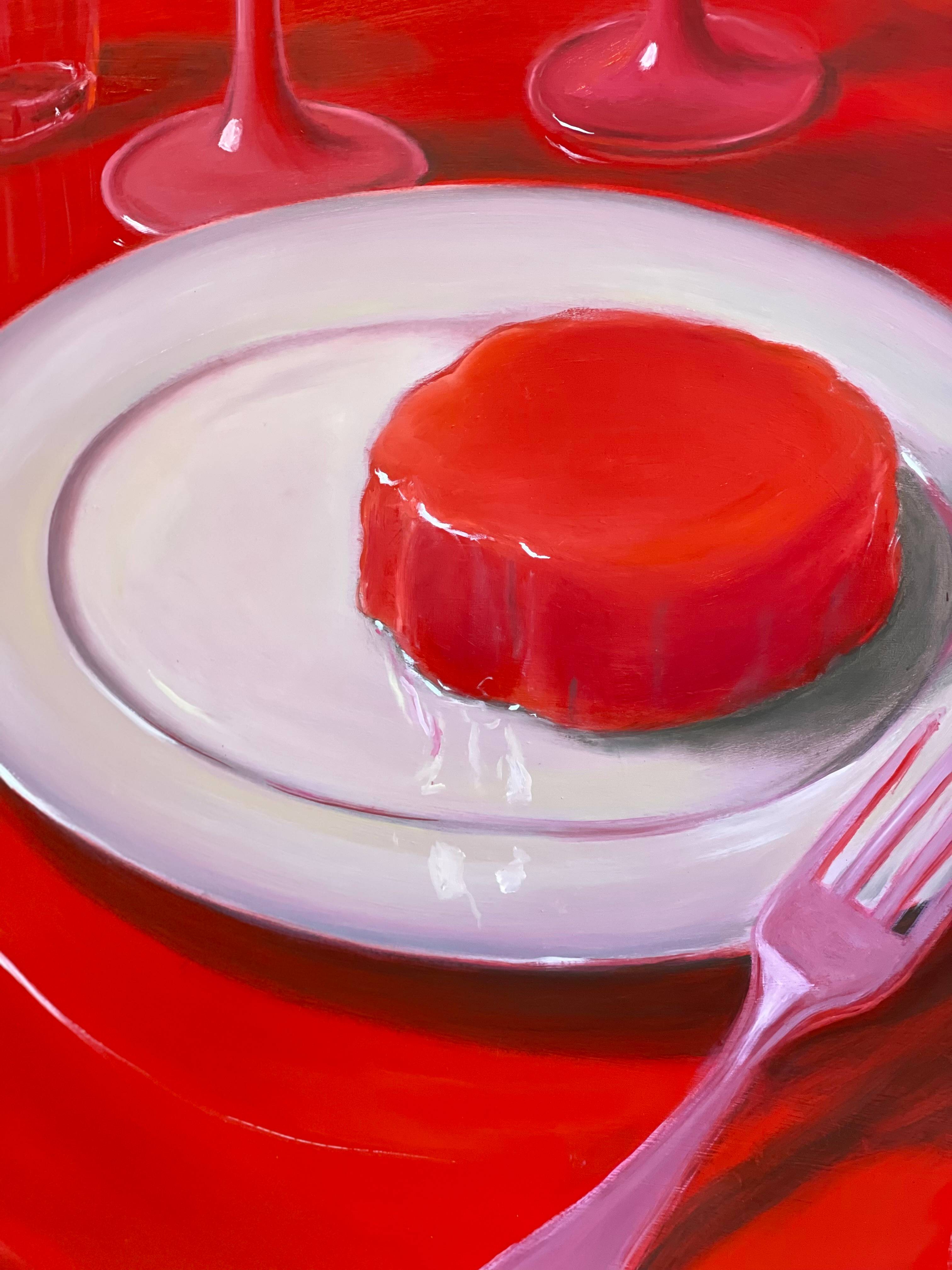 Round table Photorealistic Painting Anna Kryvych - Subjektiv.art