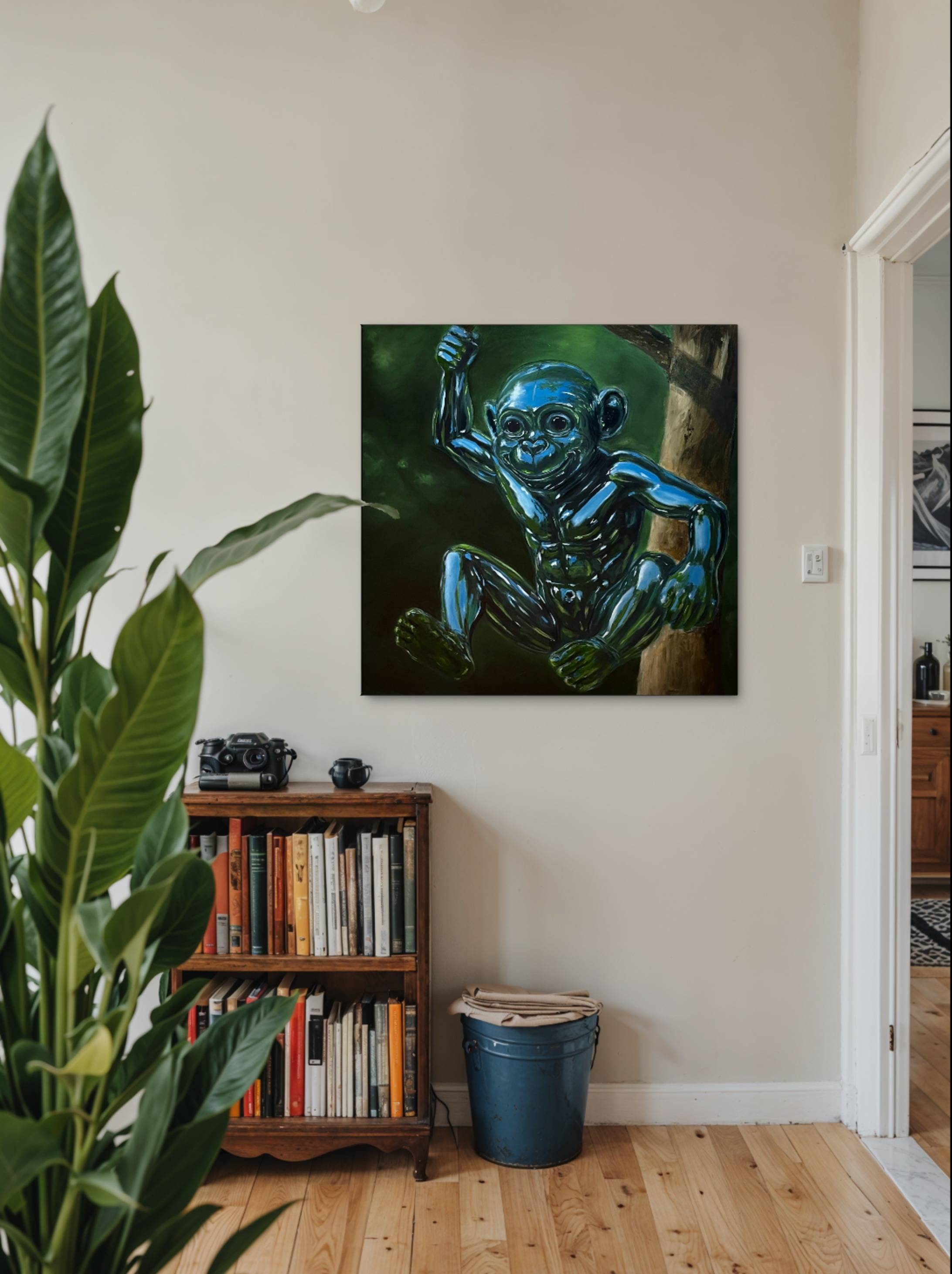 The Monkey  Photorealistic Painting Anna Kryvych - Subjektiv.art