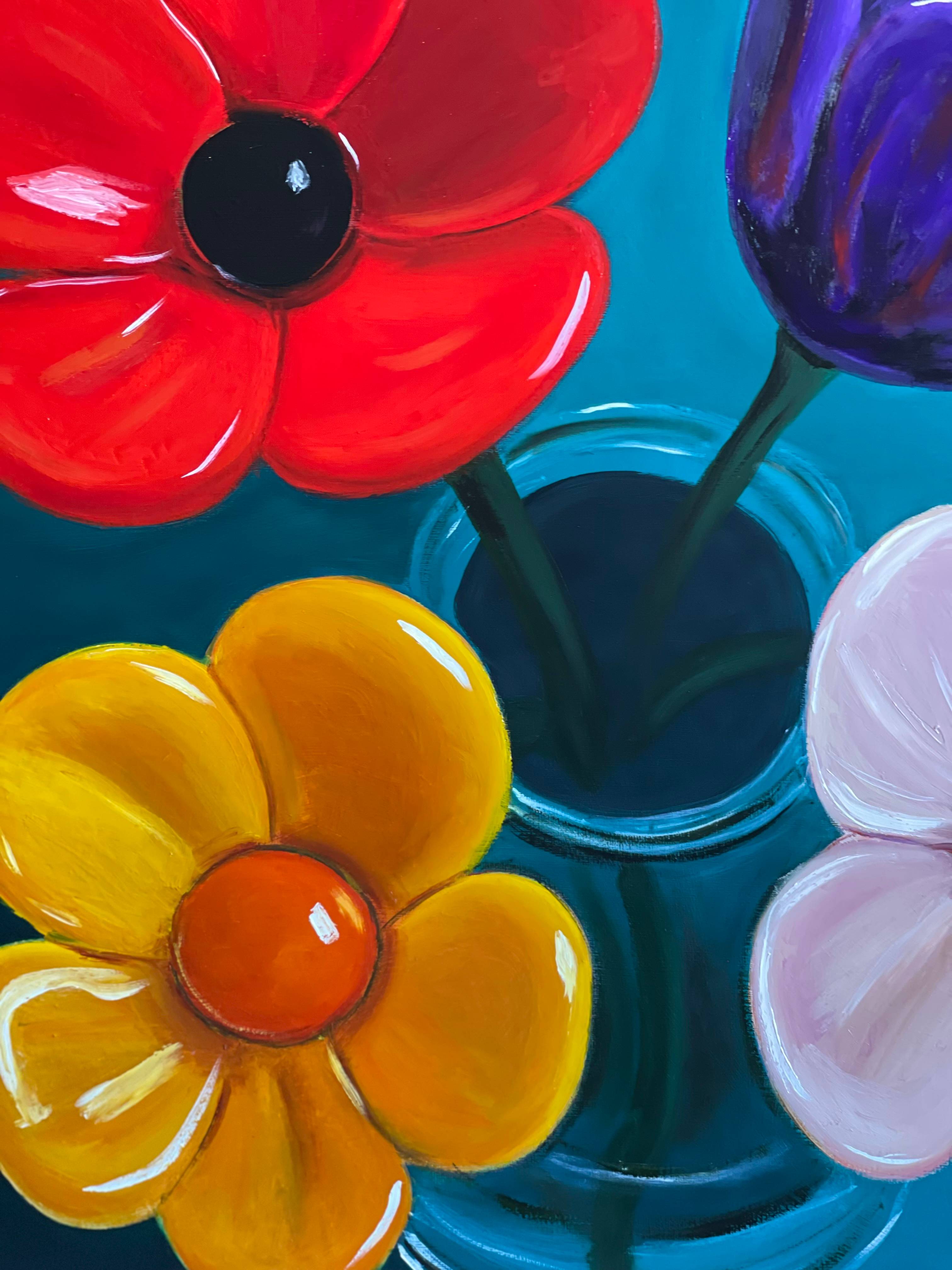 Flowers 2 Photorealistic Painting Anna Kryvych - Subjektiv.art