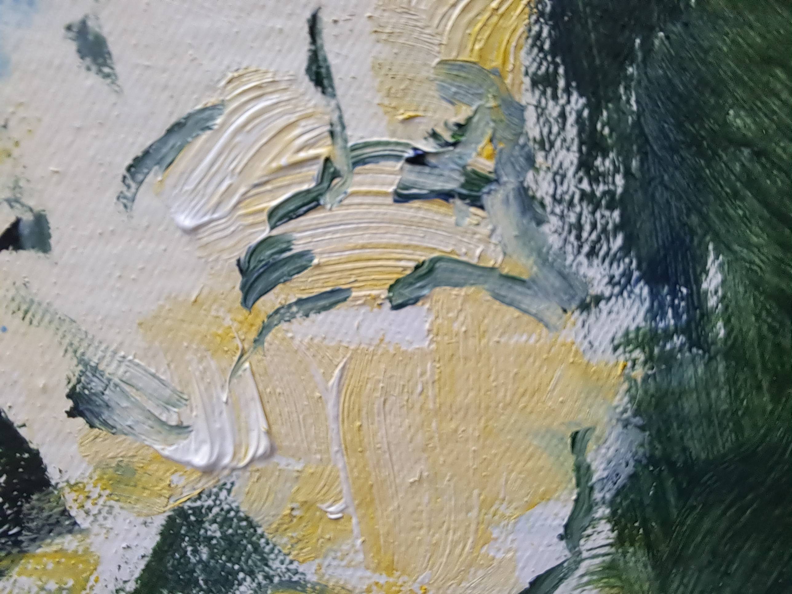 Pumpkin, broccoli and flowerpots Expressive and gestural Painting Oleksandr Topchyi - Subjektiv.art