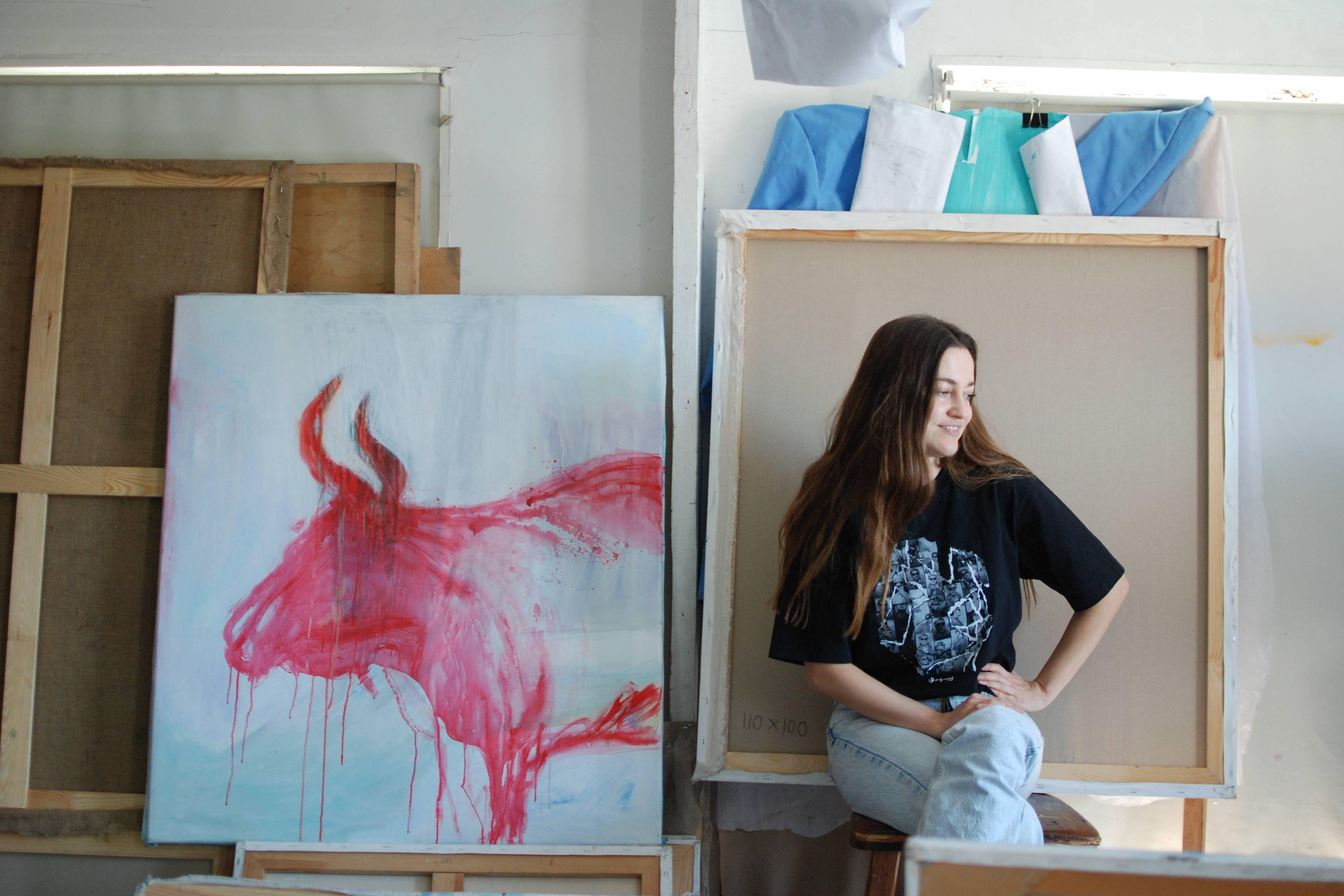 The red cow Fine Art Painting Yana Yarosh - Subjektiv.art