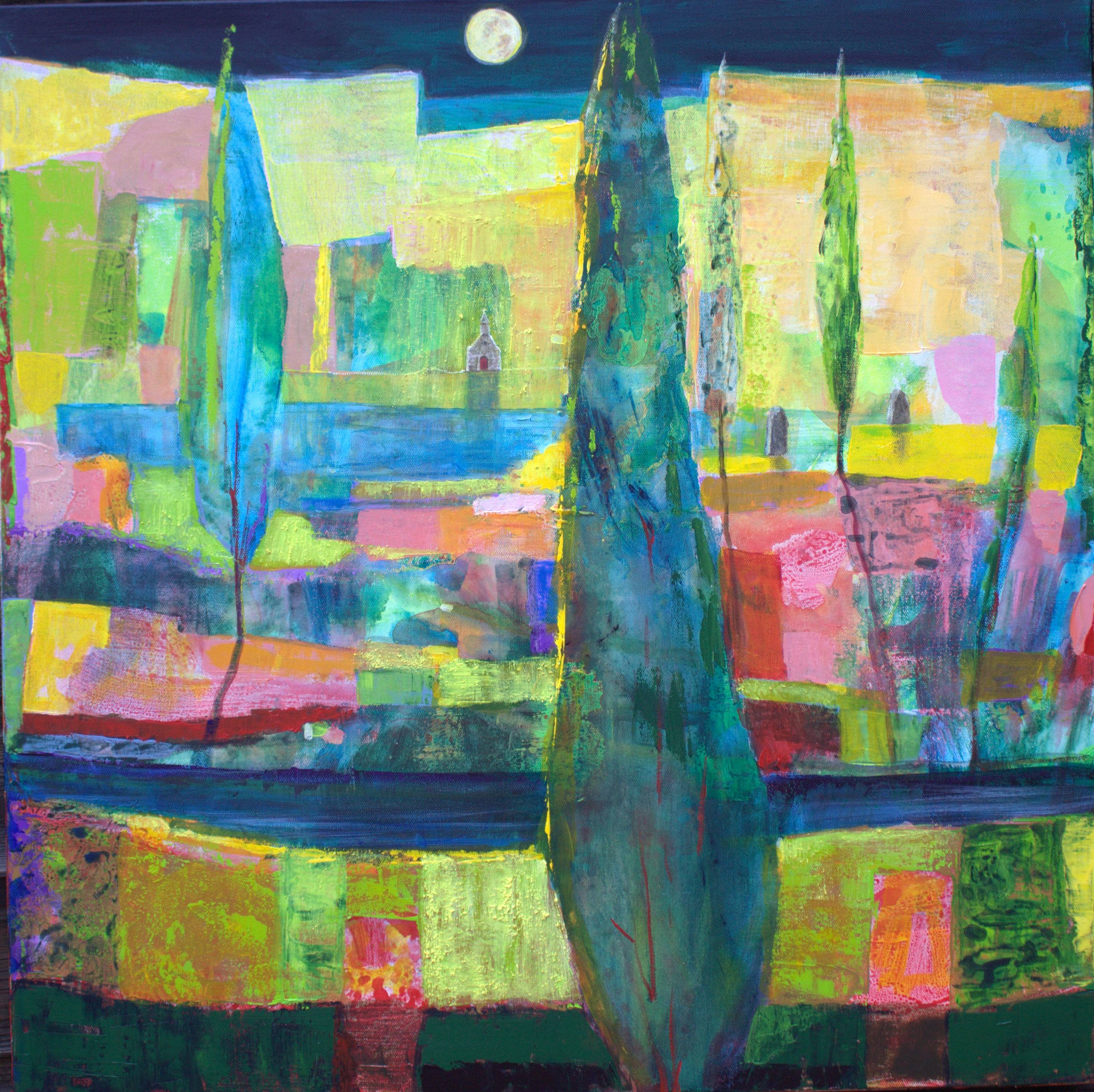 les soirs de pleine lune, nous admirions le paysage chanter des Alléluias. Fine Art Painting francois page - Subjektiv.art