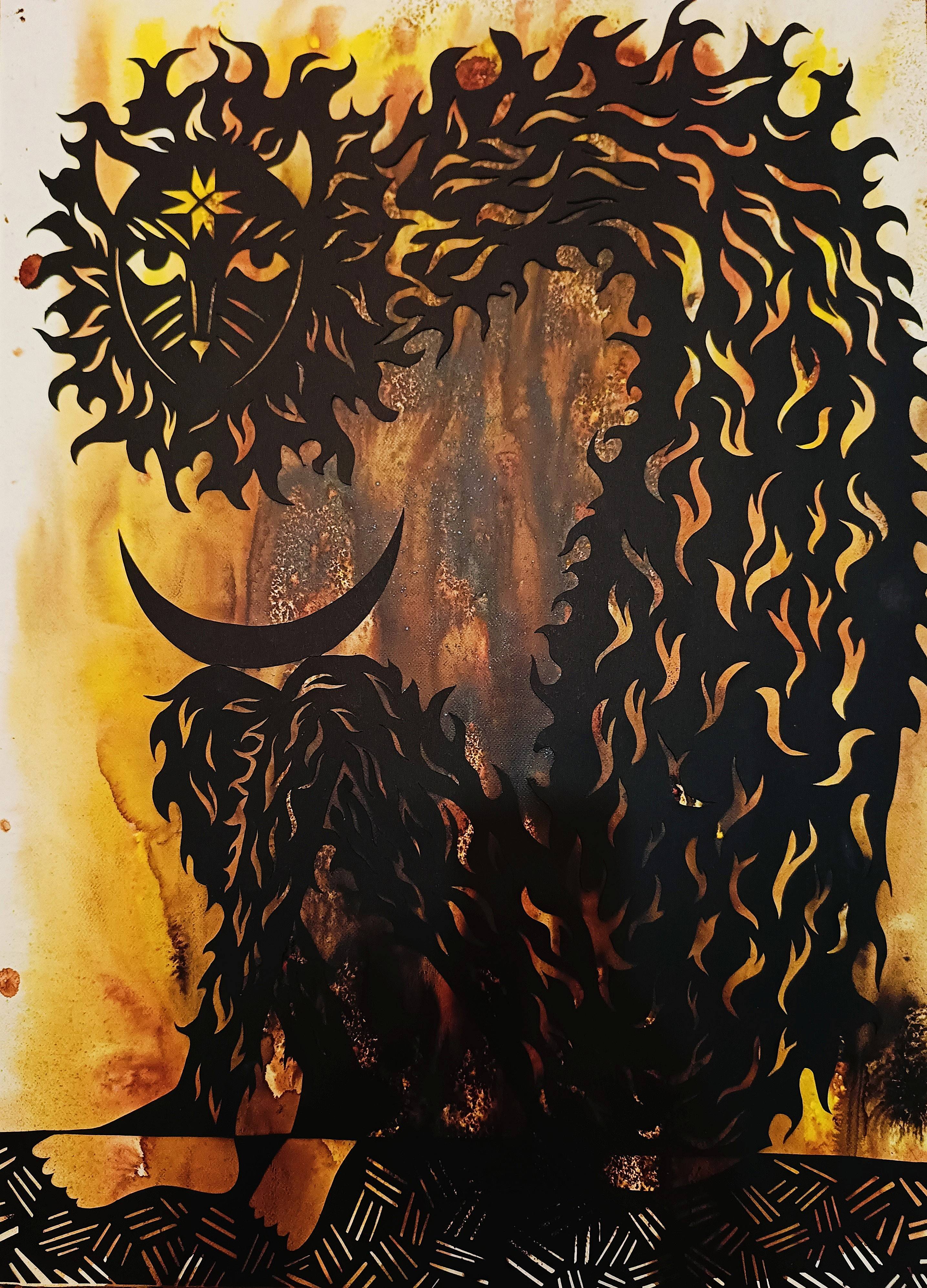 Chornobog Unspecified Mixed media Liubov Datchenko - Subjektiv.art