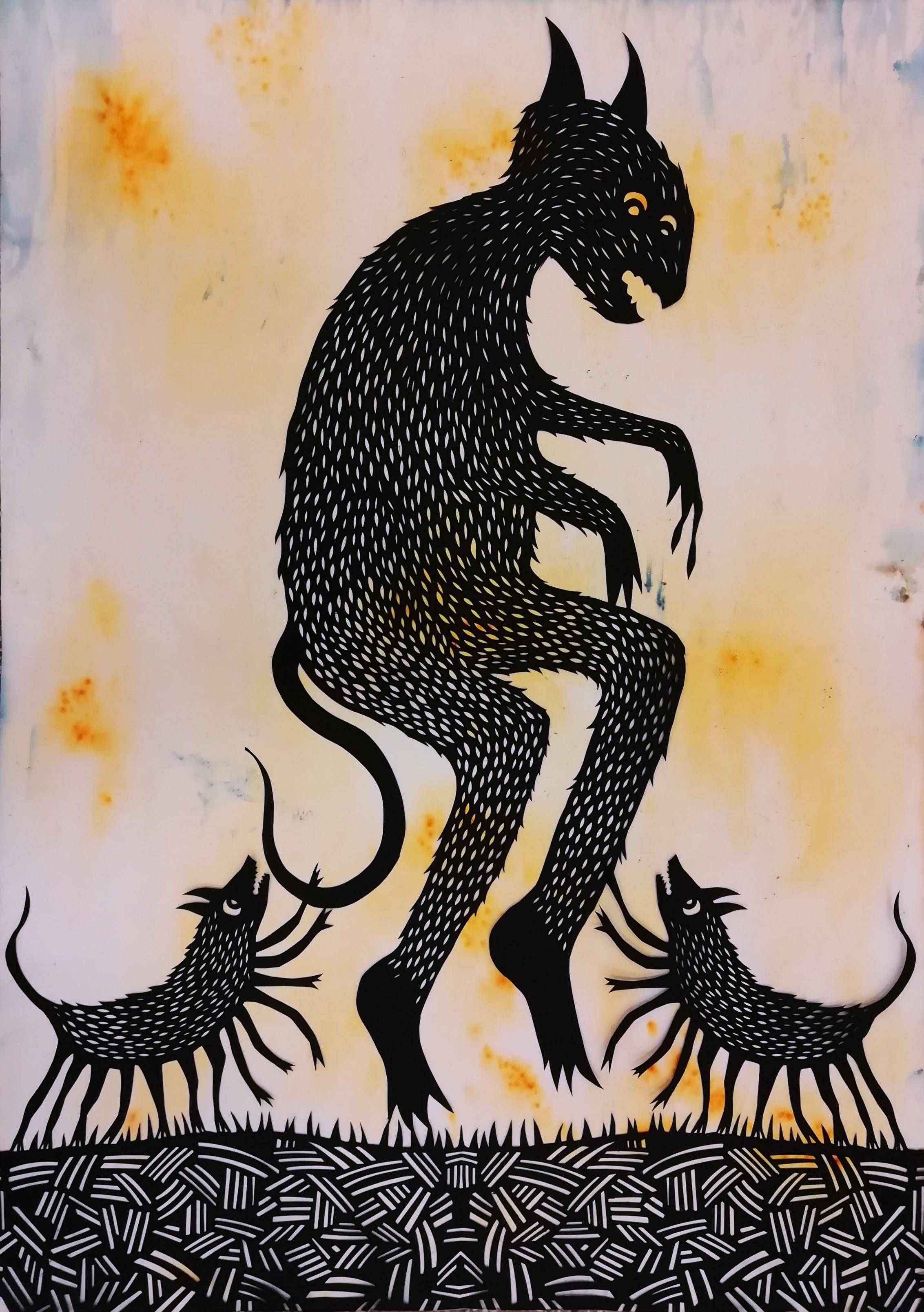 The Devil  Unspecified Mixed media Liubov Datchenko - Subjektiv.art