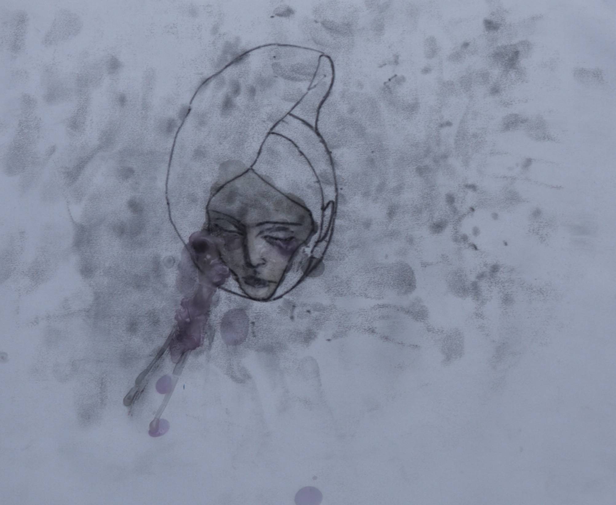 Cry in shell Surrealistic Mixed media Liliya Nebera - Subjektiv.art