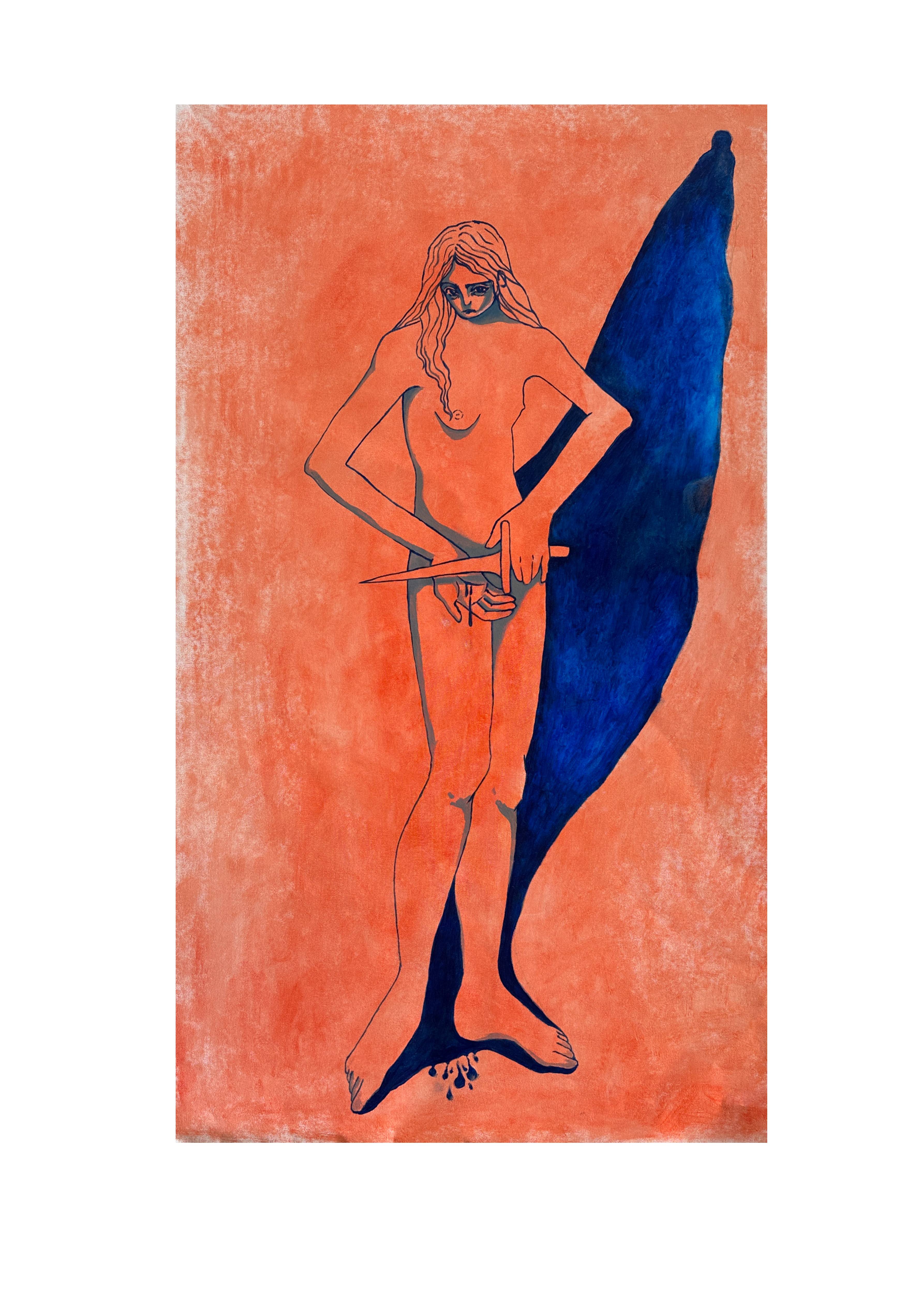 A sacrifice to the sun for my shadow Surrealistic Painting Liliya Nebera - Subjektiv.art