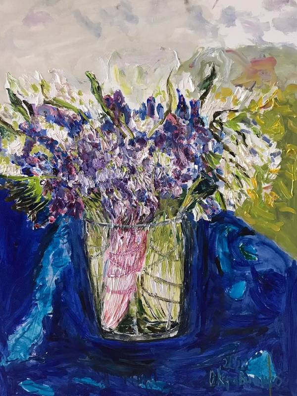 Snowdrops Fine Art Painting Olga Kravchenko - Subjektiv.art