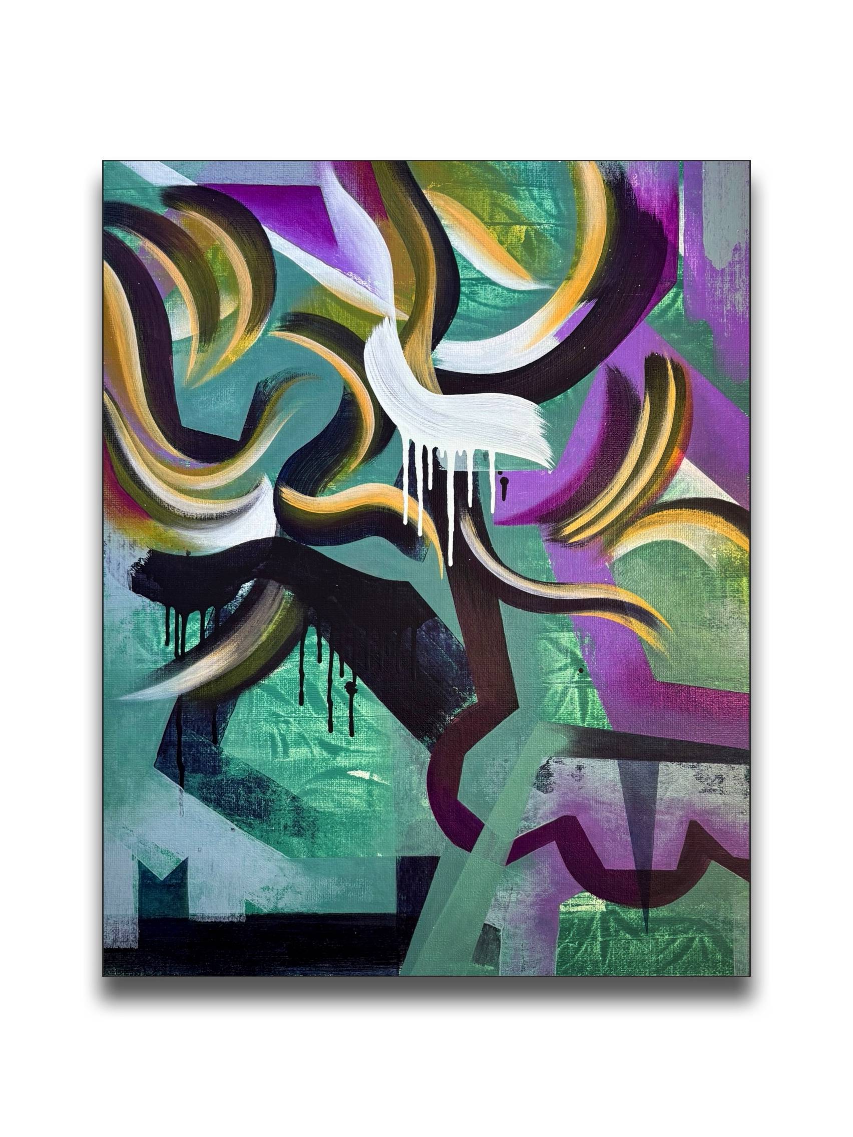 Lifecycle Expressive and gestural Painting Marta Andrusenko - Subjektiv.art