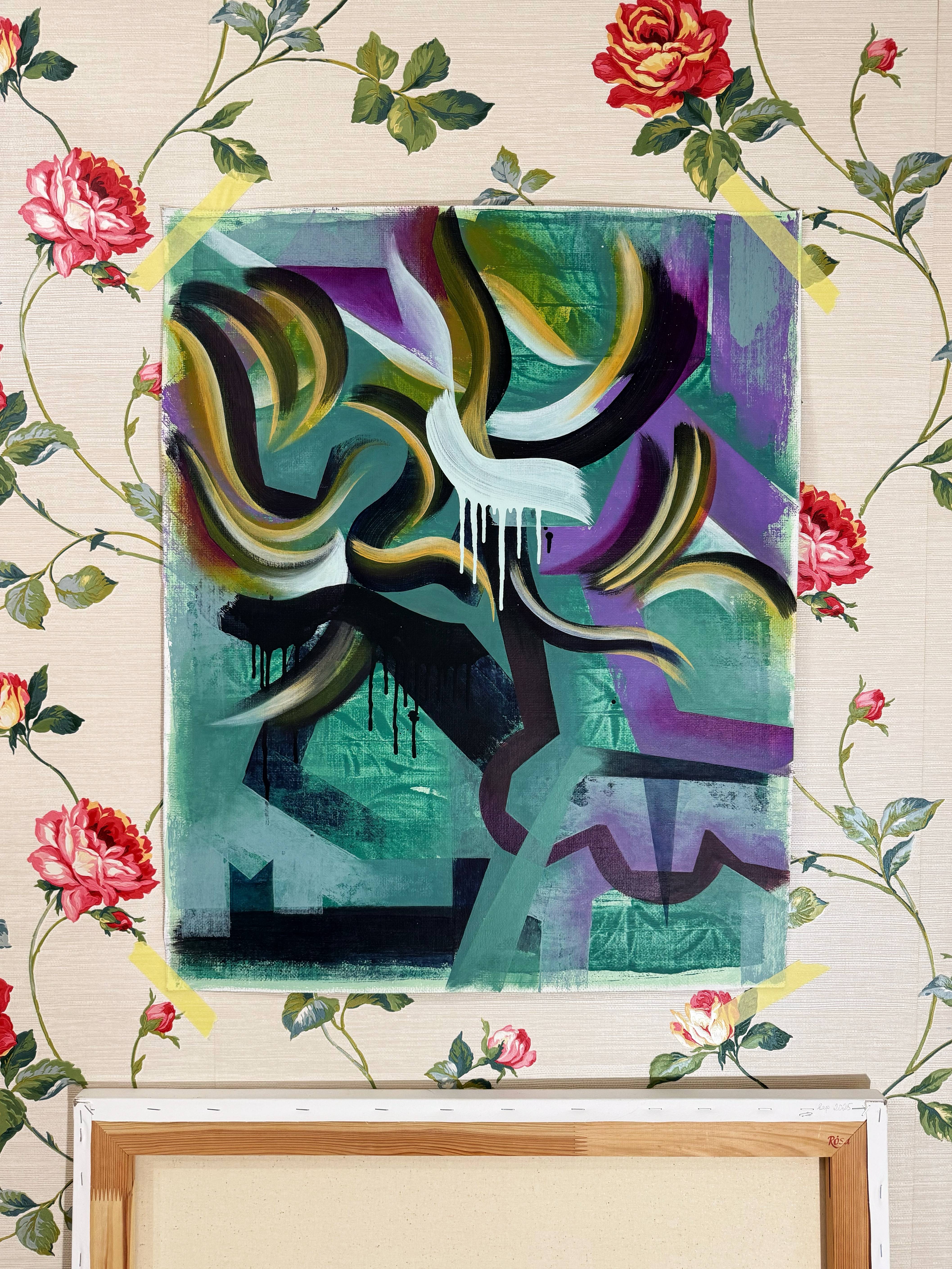 Lifecycle Expressive and gestural Painting Marta Andrusenko - Subjektiv.art