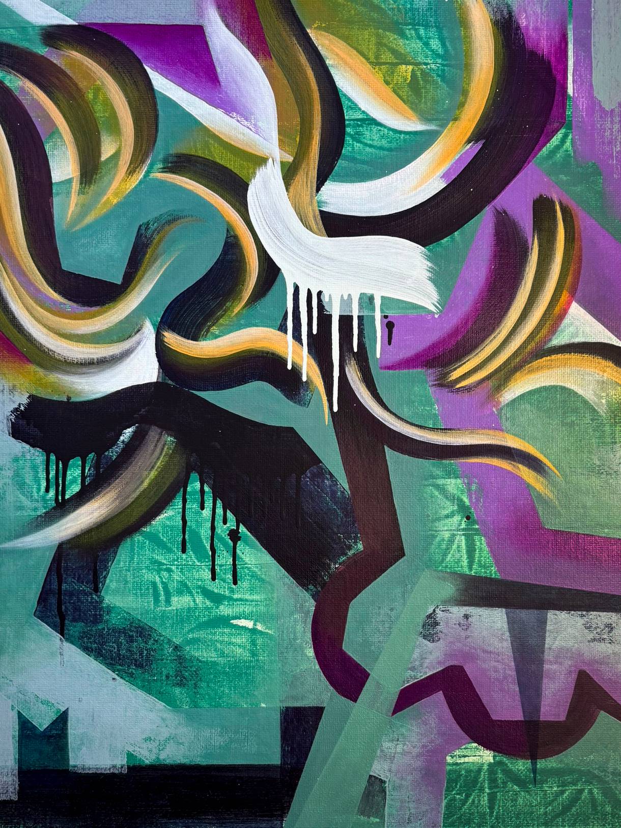 Lifecycle Expressive and gestural Painting Marta Andrusenko - Subjektiv.art