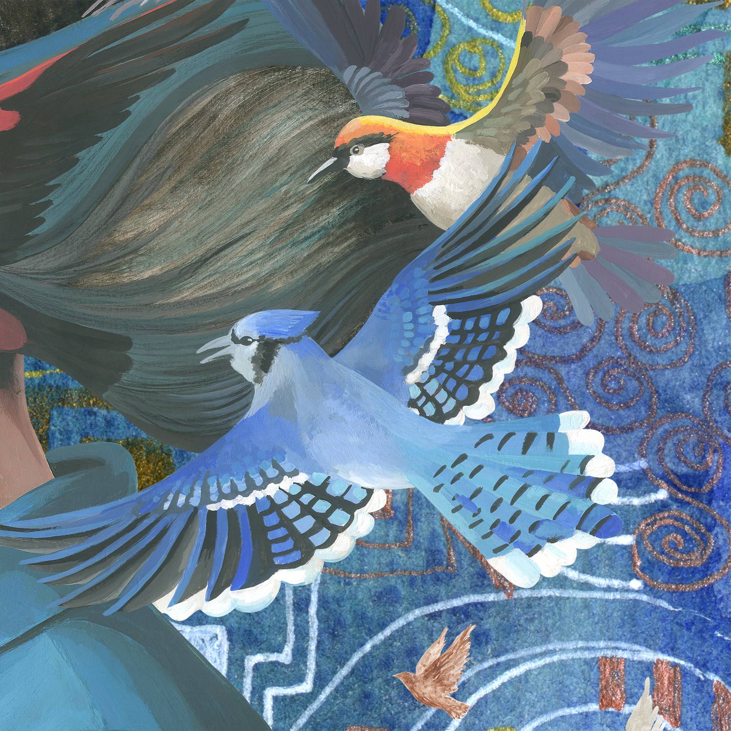 Search for liberation in endless flickering space Collage Mixed media Lana Korolievskaia - Subjektiv.art