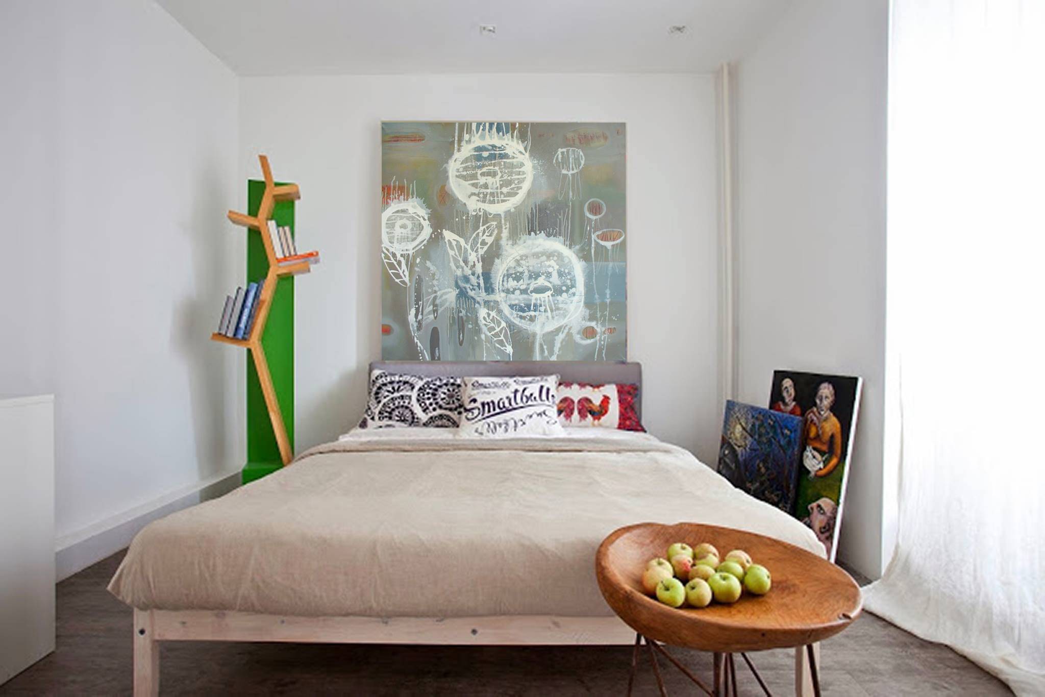 Flowers Abstract Painting Alena Kuznetsova - Subjektiv.art