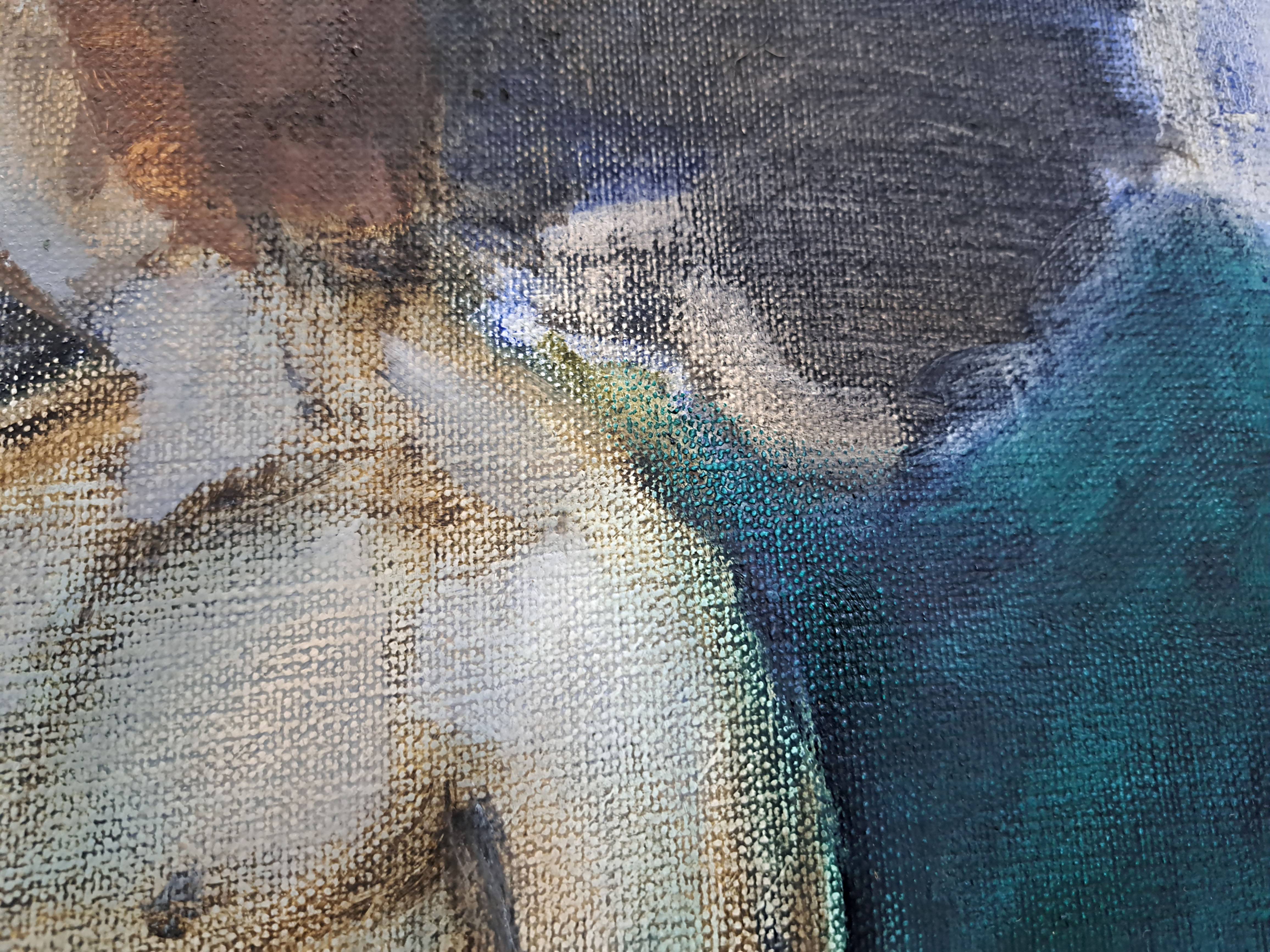 Nudeman on the Moon Expressive and gestural Painting Oleksandr Topchyi - Subjektiv.art