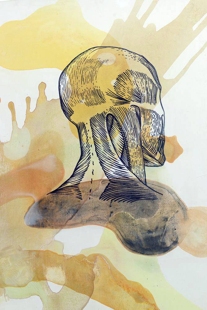 Flesh #5 Abstract Painting Alena Kuznetsova - Subjektiv.art