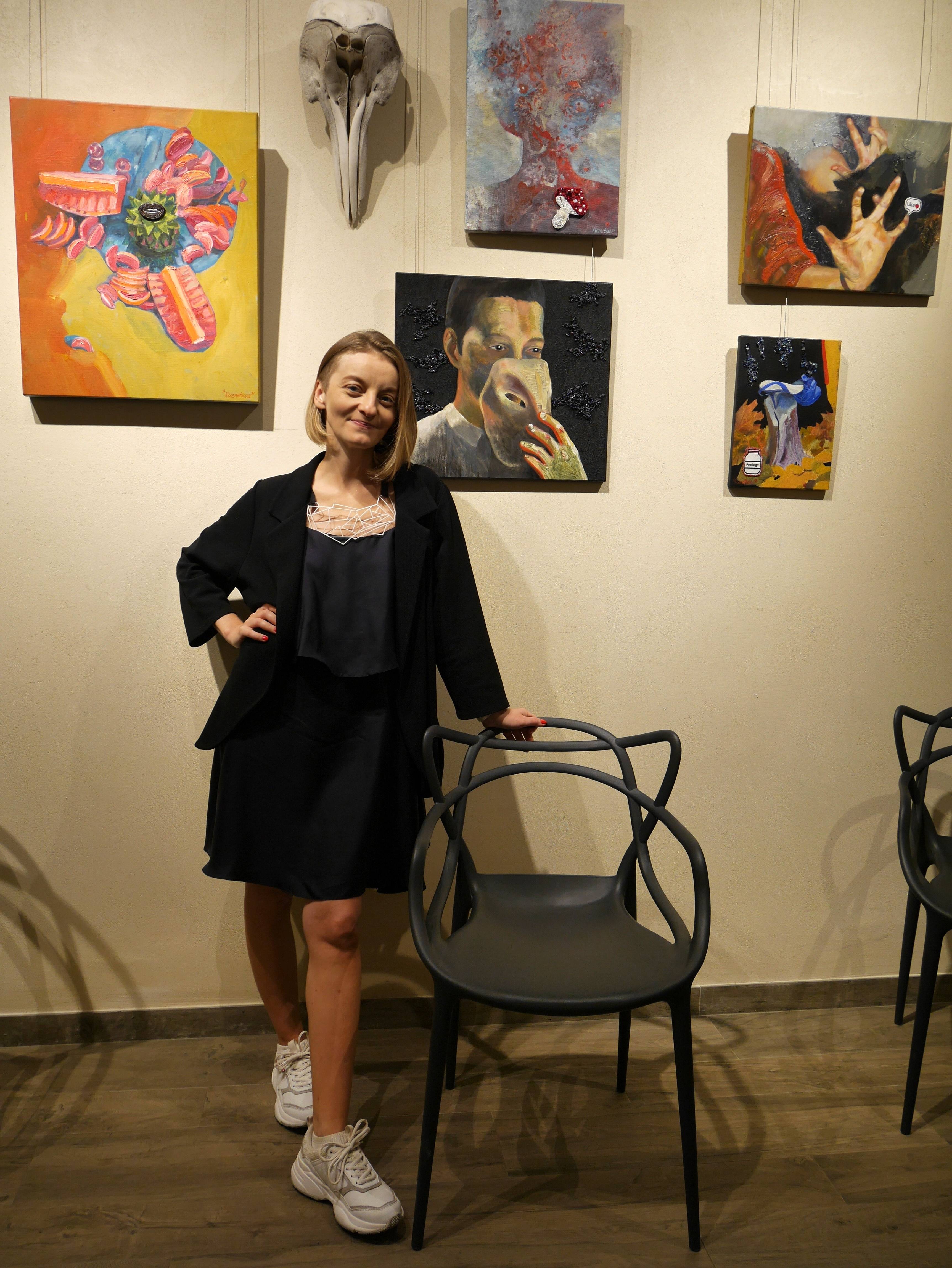 Buffet (Relations with the Image cycle) Expressive and gestural Painting Alena Kuznetsova - Subjektiv.art