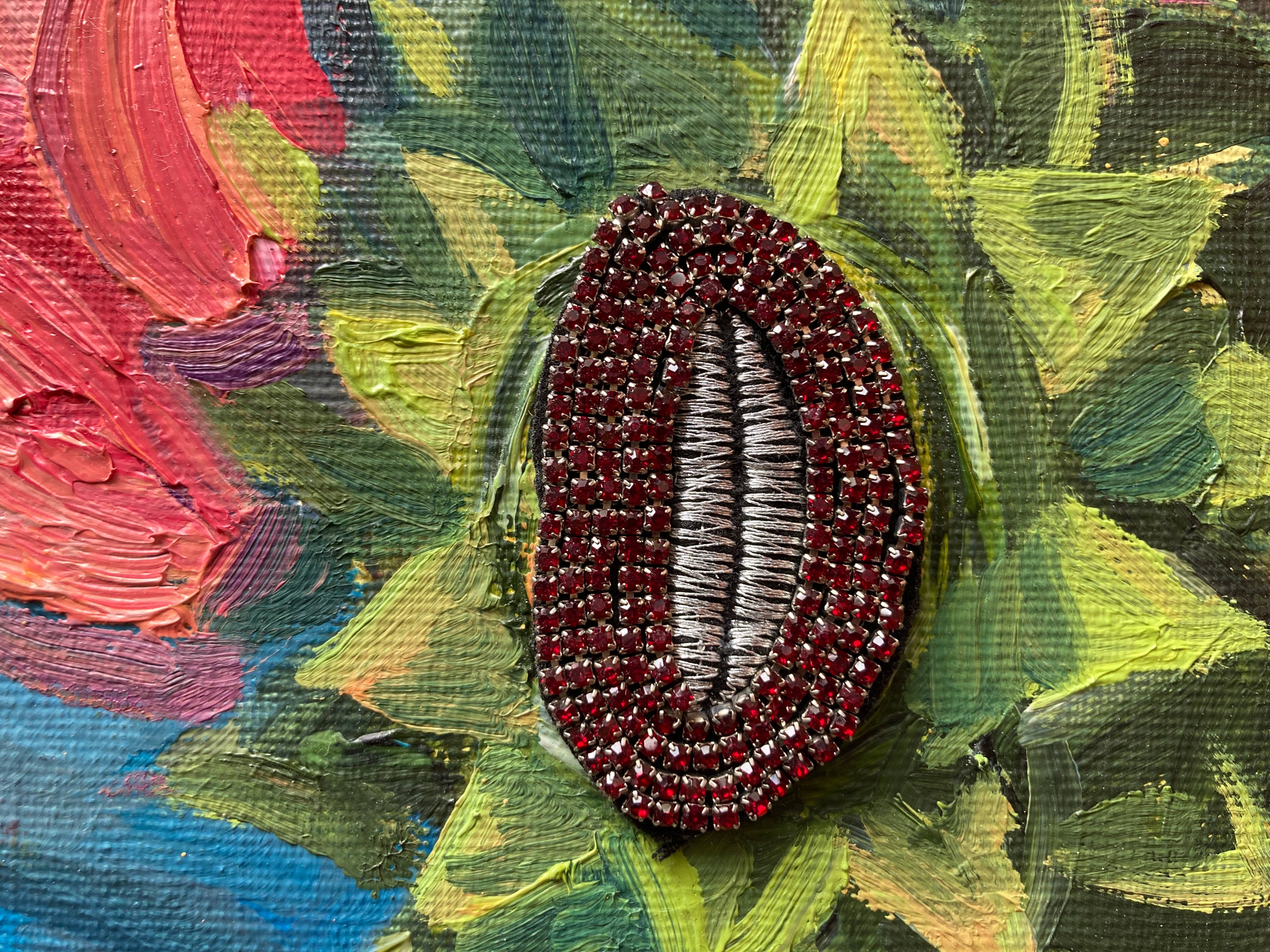 Buffet (Relations with the Image cycle) Expressive and gestural Painting Alena Kuznetsova - Subjektiv.art