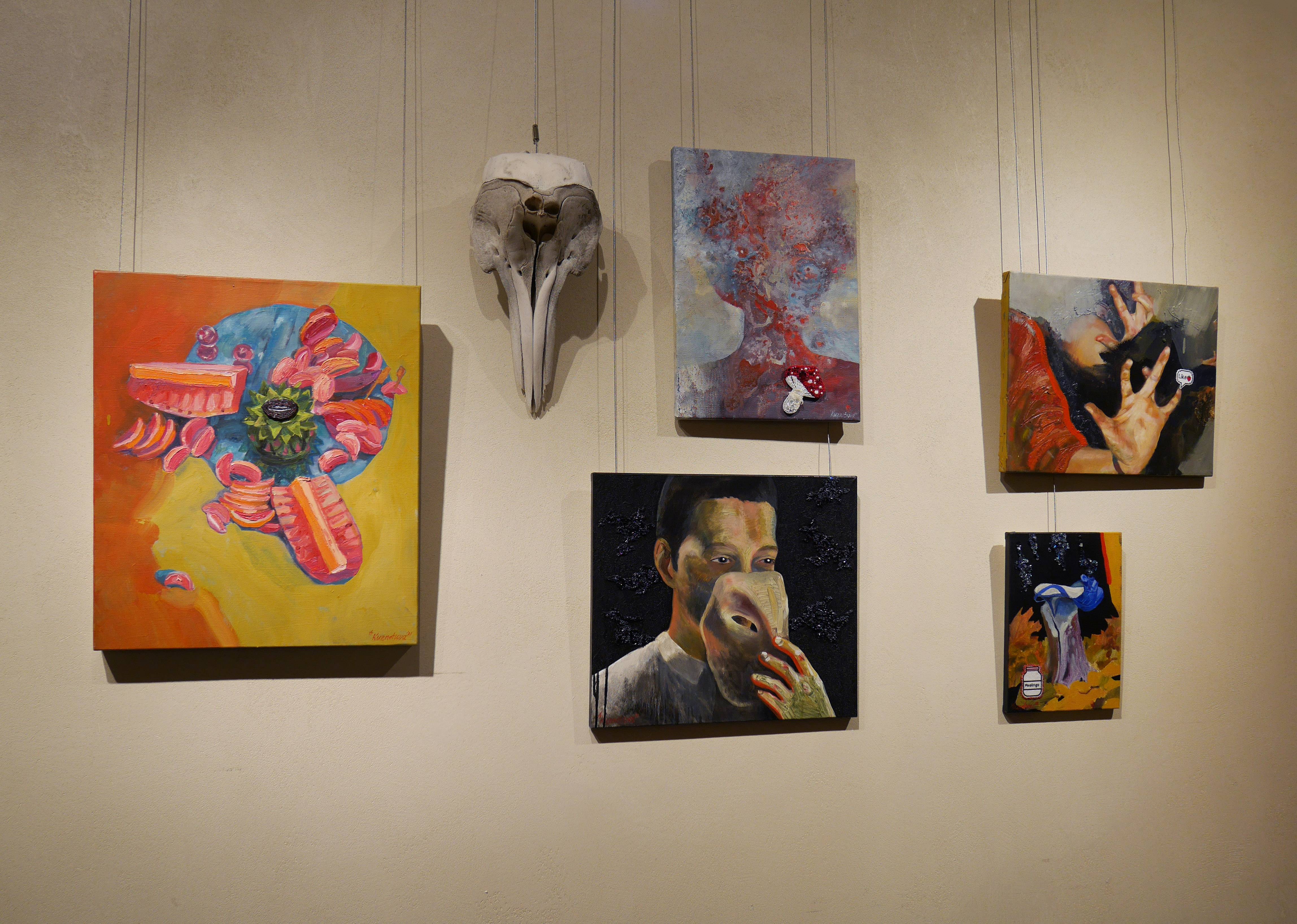 Buffet (Relations with the Image cycle) Expressive and gestural Painting Alena Kuznetsova - Subjektiv.art