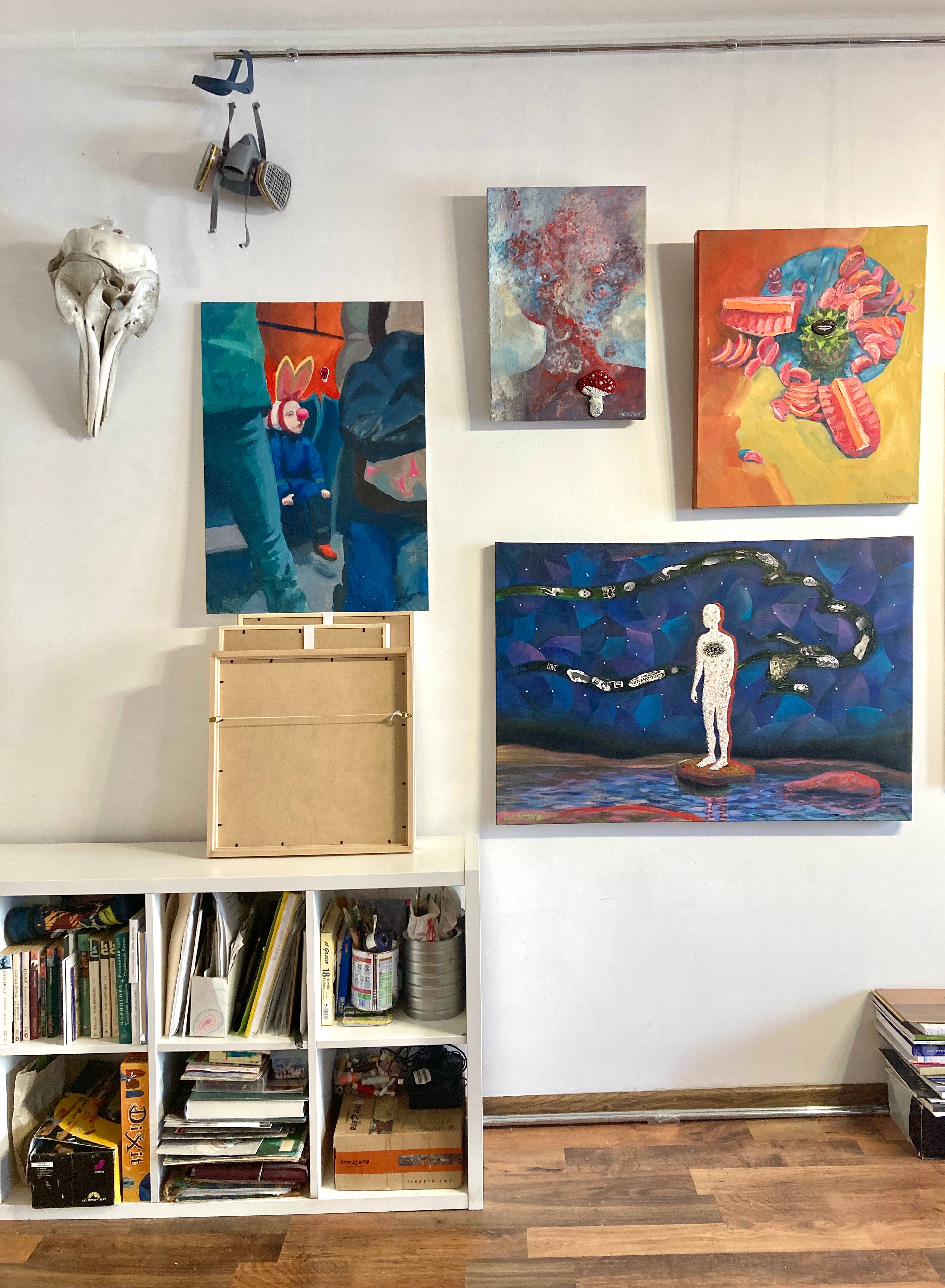 Buffet (Relations with the Image cycle) Expressive and gestural Painting Alena Kuznetsova - Subjektiv.art