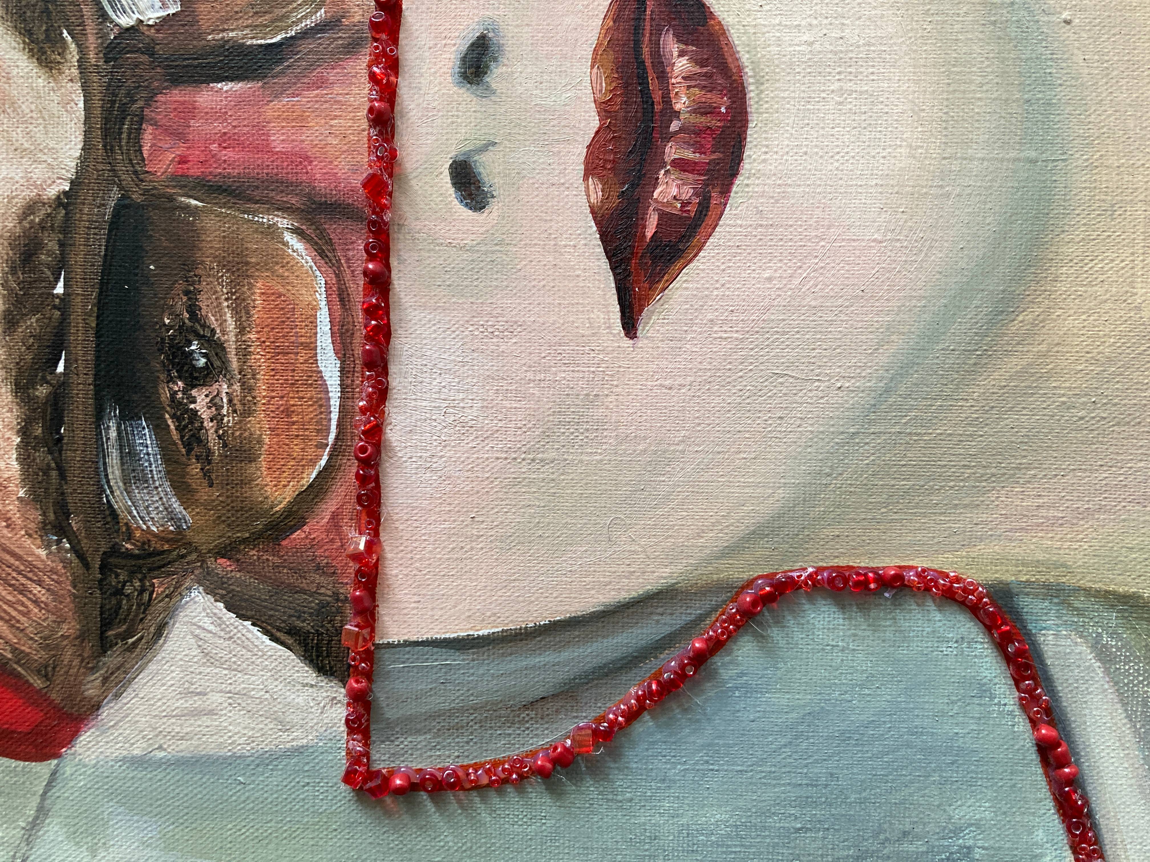 Shark-neckline (Relations with the Image cycle) Surrealistic Painting Alena Kuznetsova - Subjektiv.art