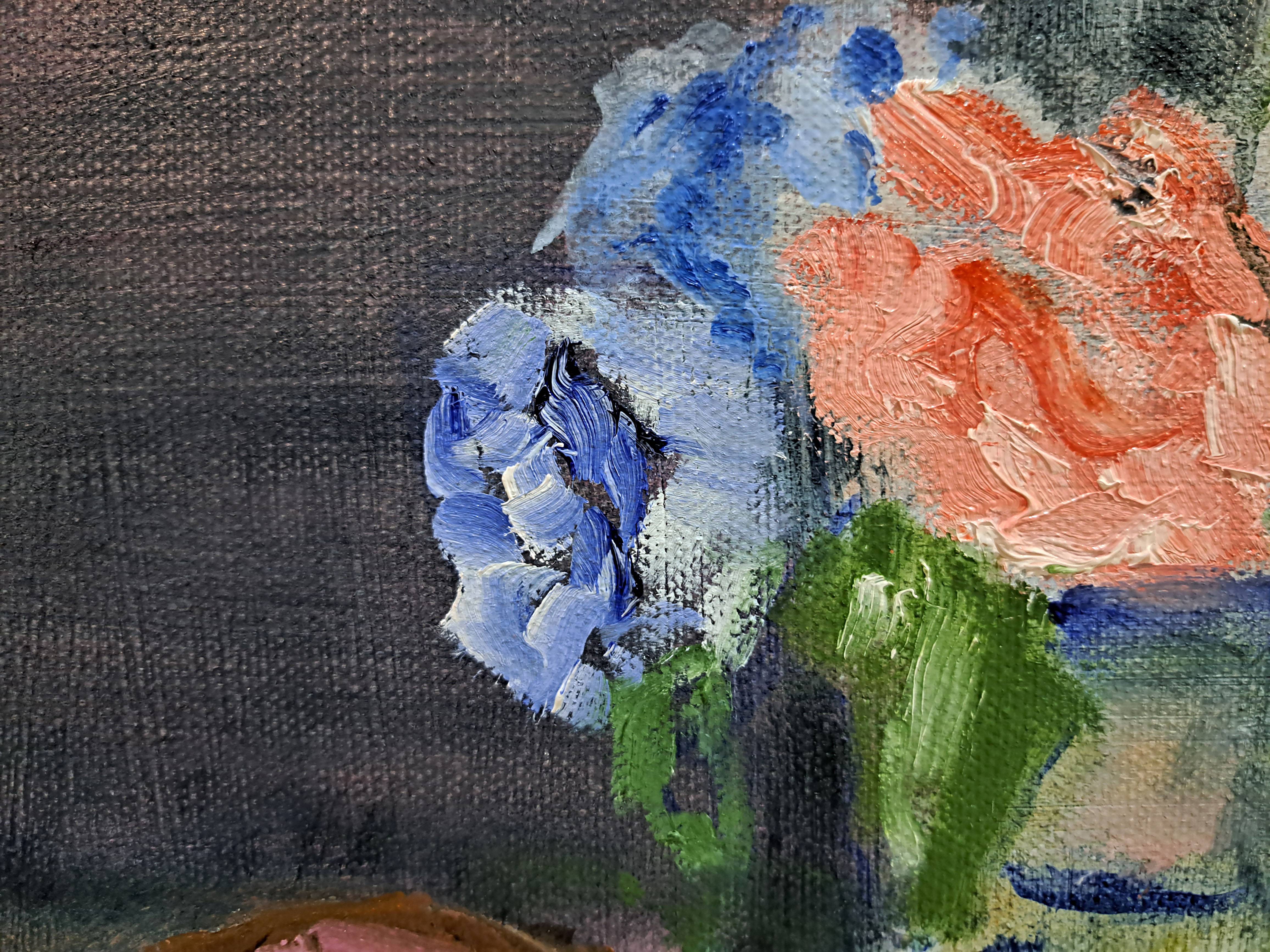 Meat and peonies Expressive and gestural Painting Oleksandr Topchyi - Subjektiv.art