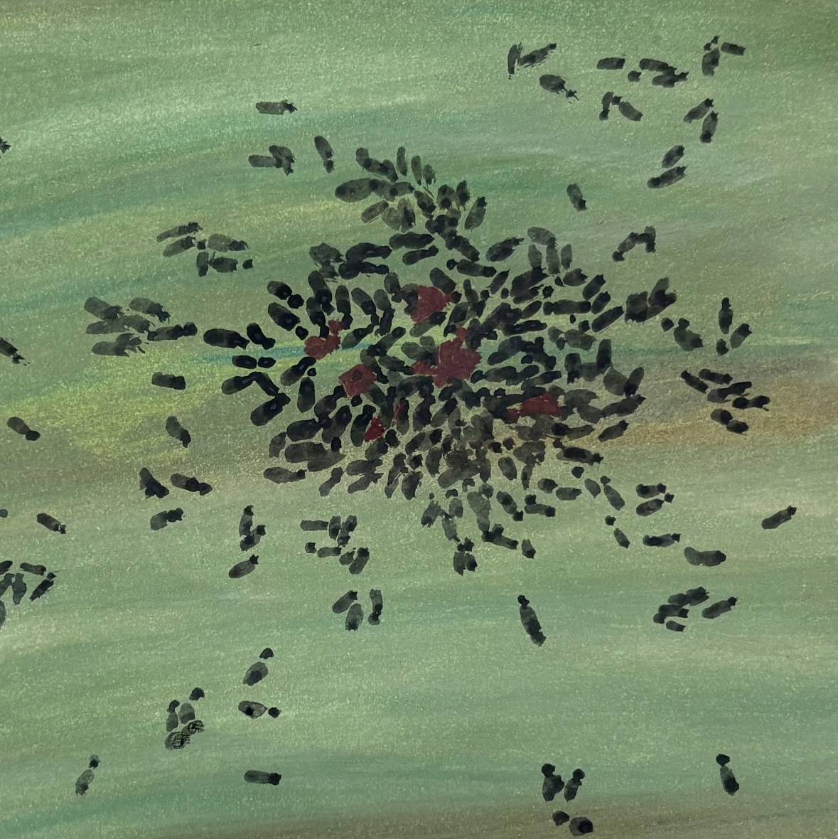 Point of gravity Abstract Painting Anastasiia Leliuk - Subjektiv.art