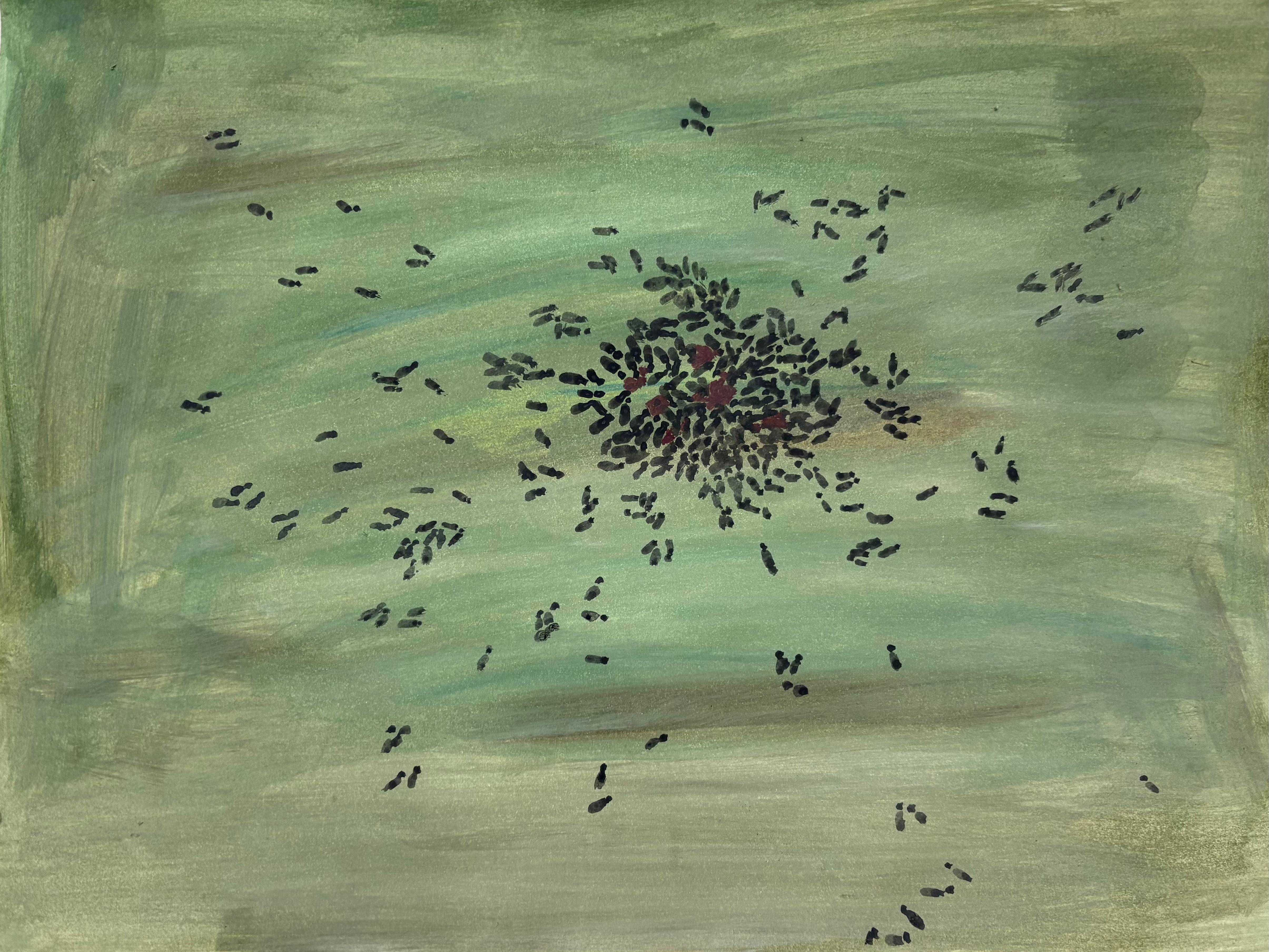 Point of gravity Abstract Painting Anastasiia Leliuk - Subjektiv.art