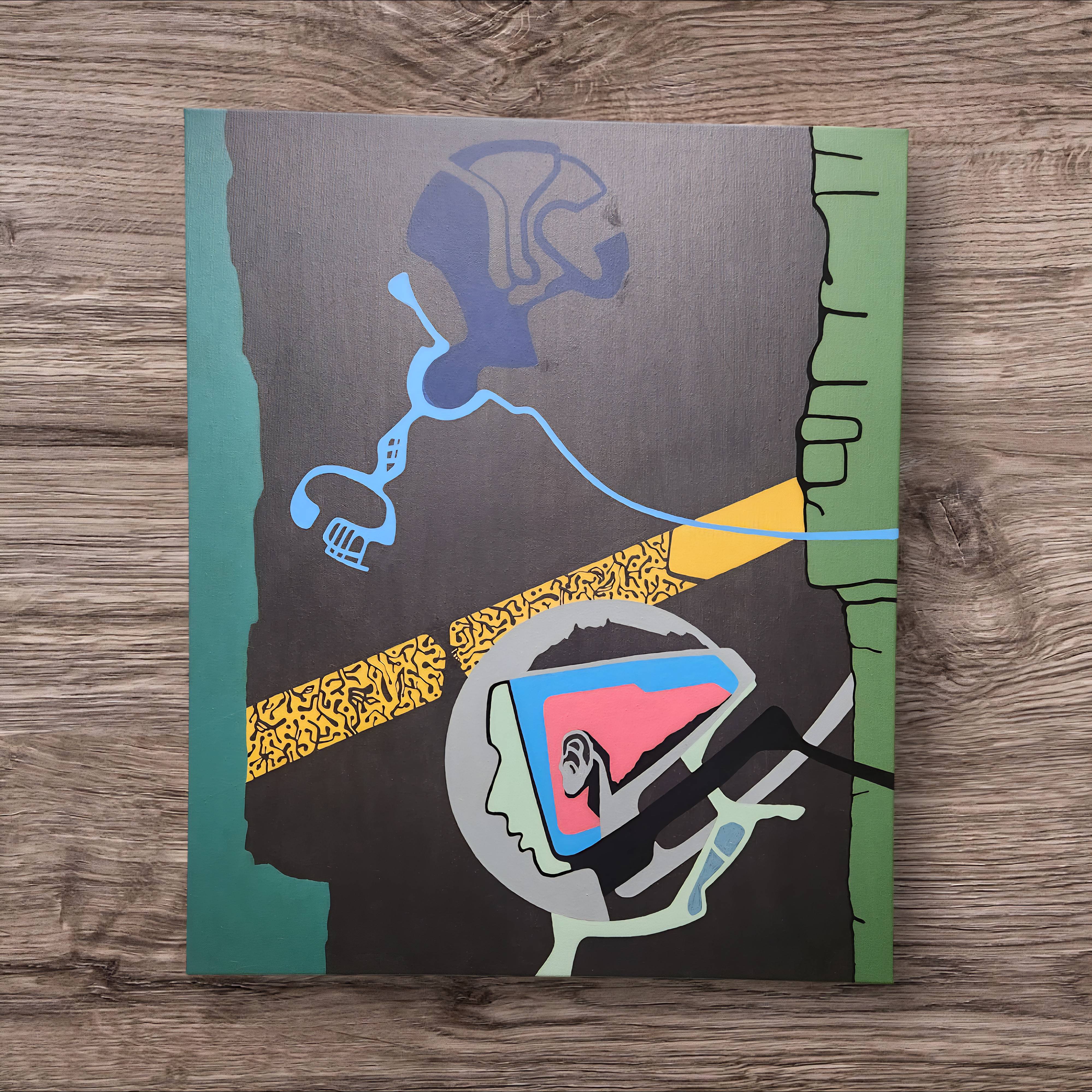 Grateful listener Abstract Painting Eugene Pokutnev - Subjektiv.art