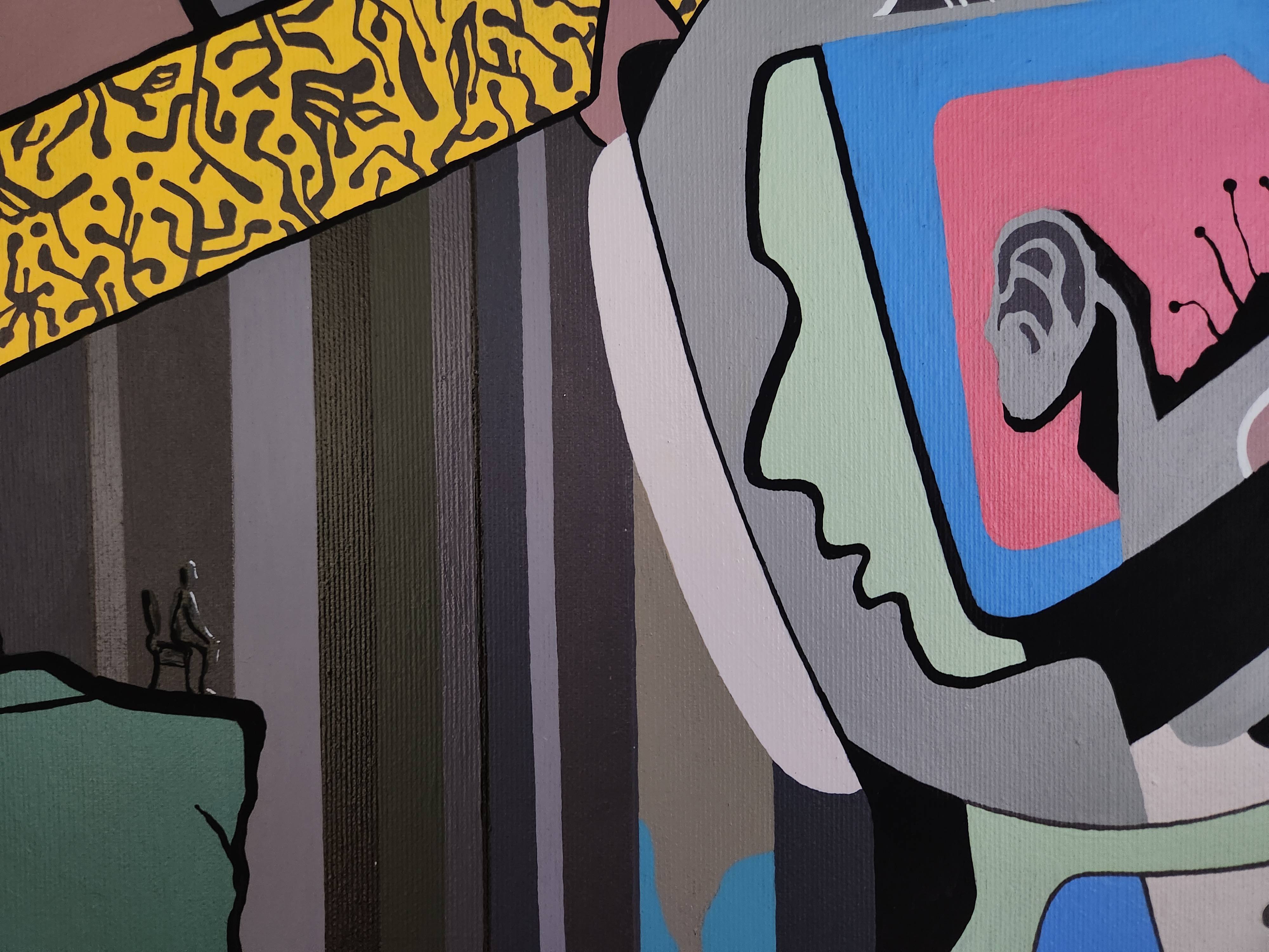 Grateful listener Abstract Painting Eugene Pokutnev - Subjektiv.art