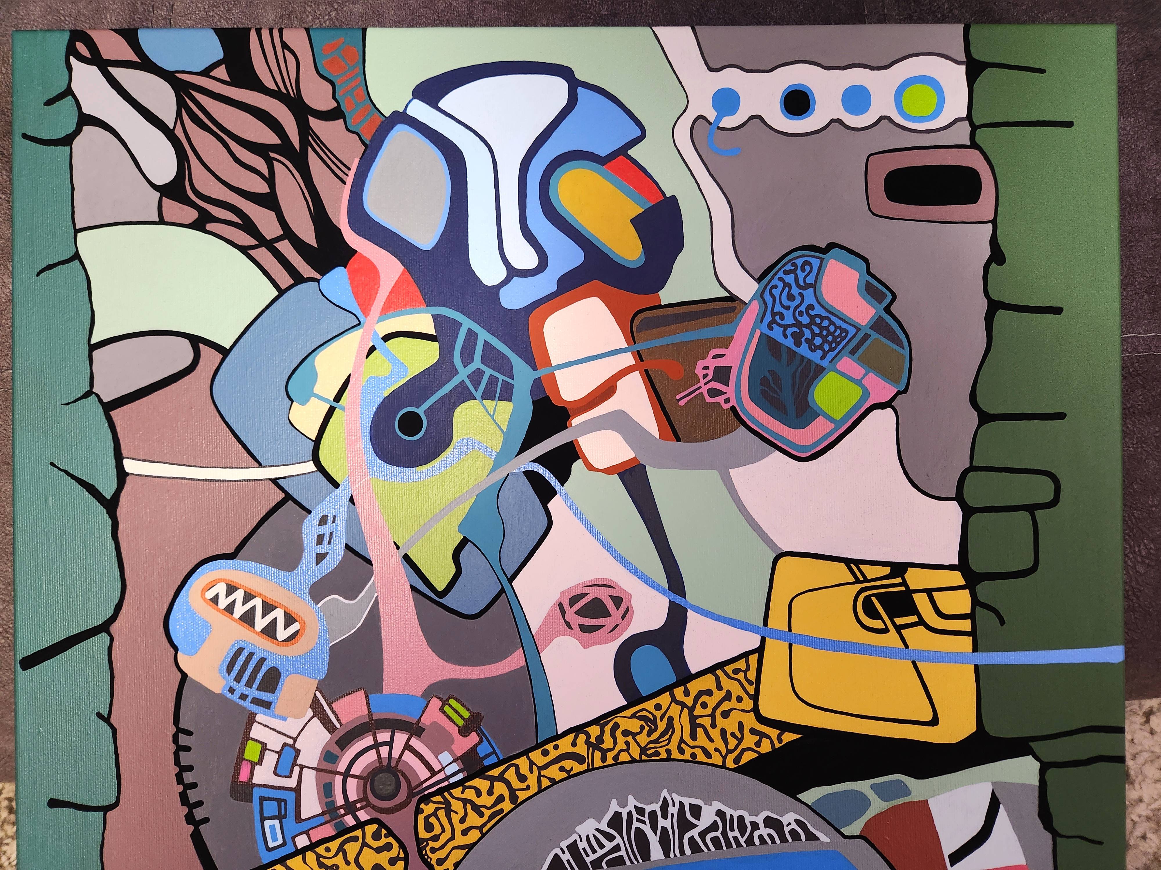 Grateful listener Abstract Painting Eugene Pokutnev - Subjektiv.art