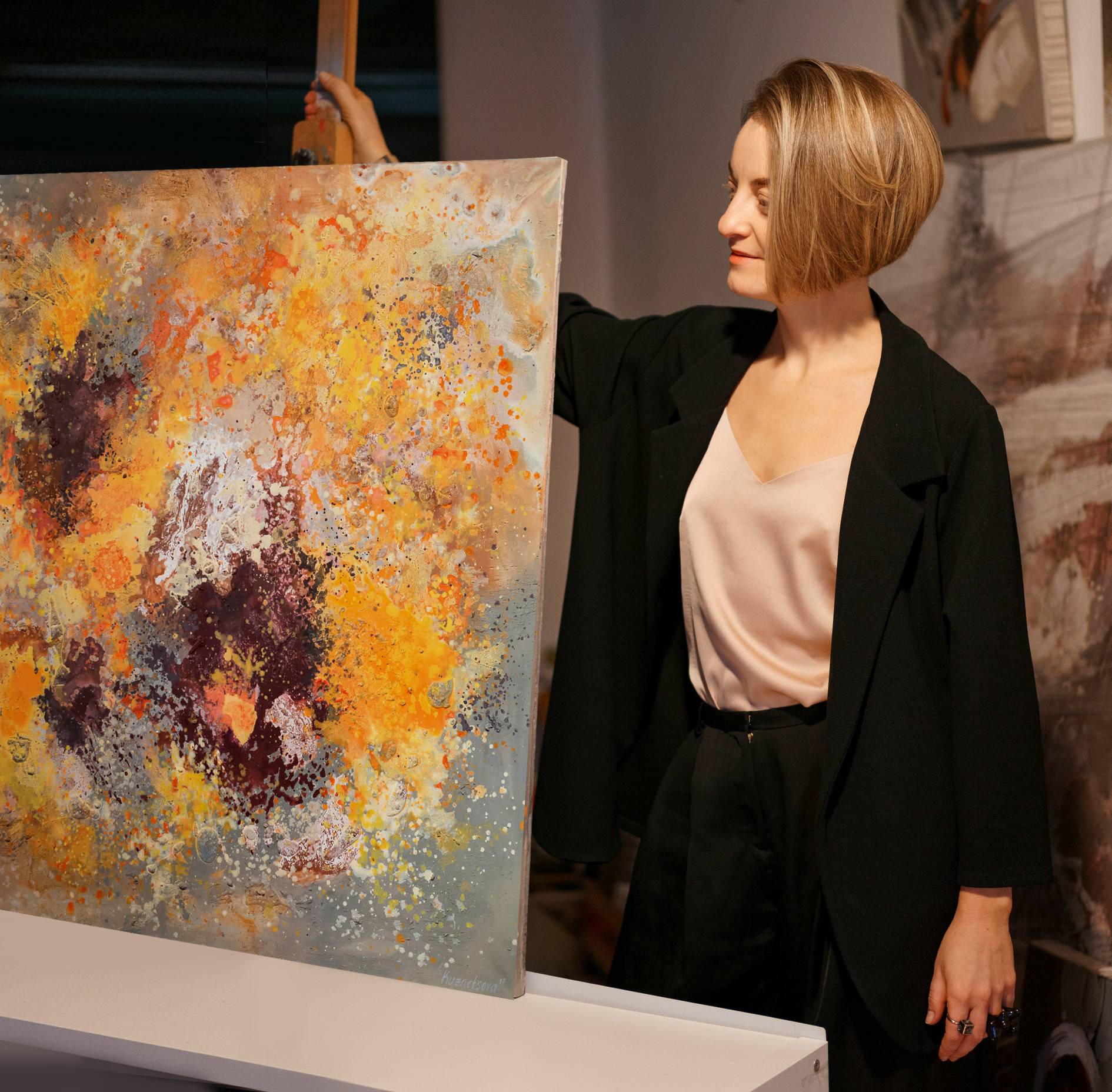 Autumn Textured (Gamma series) Abstract Painting Alena Kuznetsova - Subjektiv.art